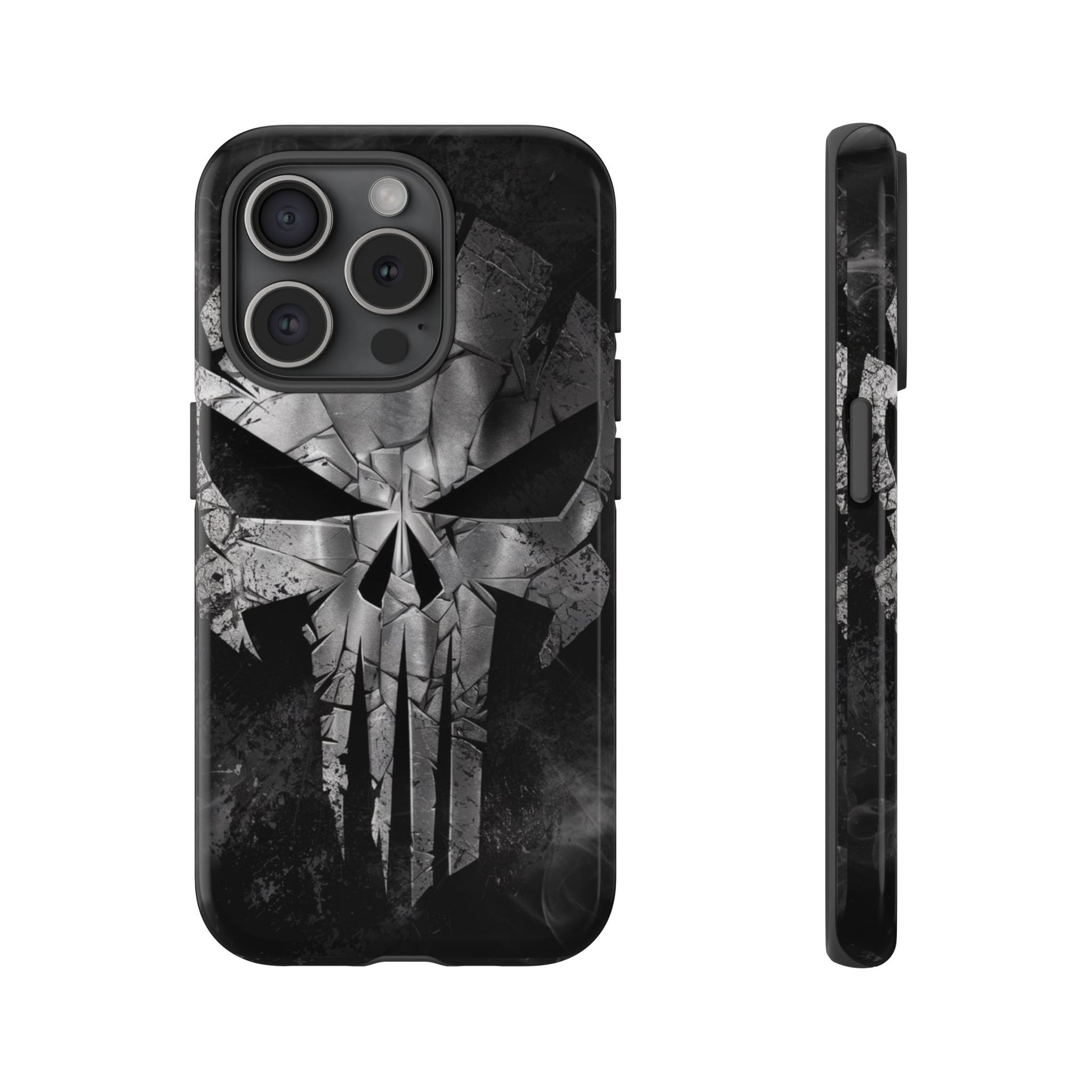 The Punisher Logo Art Tough Cases for iPhones, Samsung, and Pixel