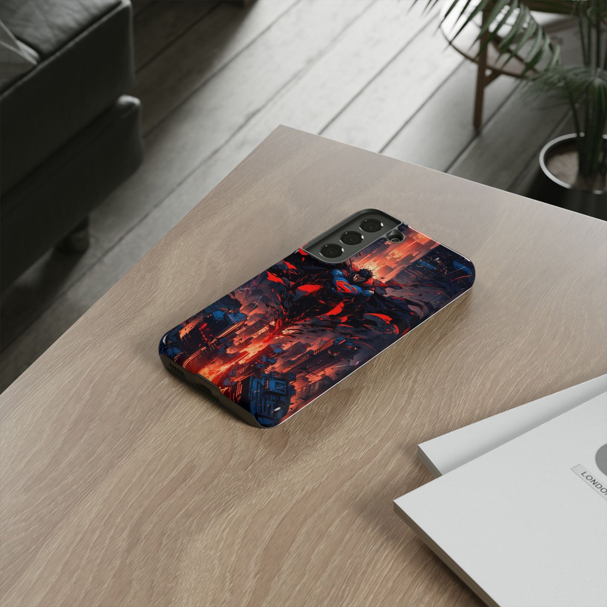 Anime Superman Tough Cases for iPhones, Samsung, and Pixel