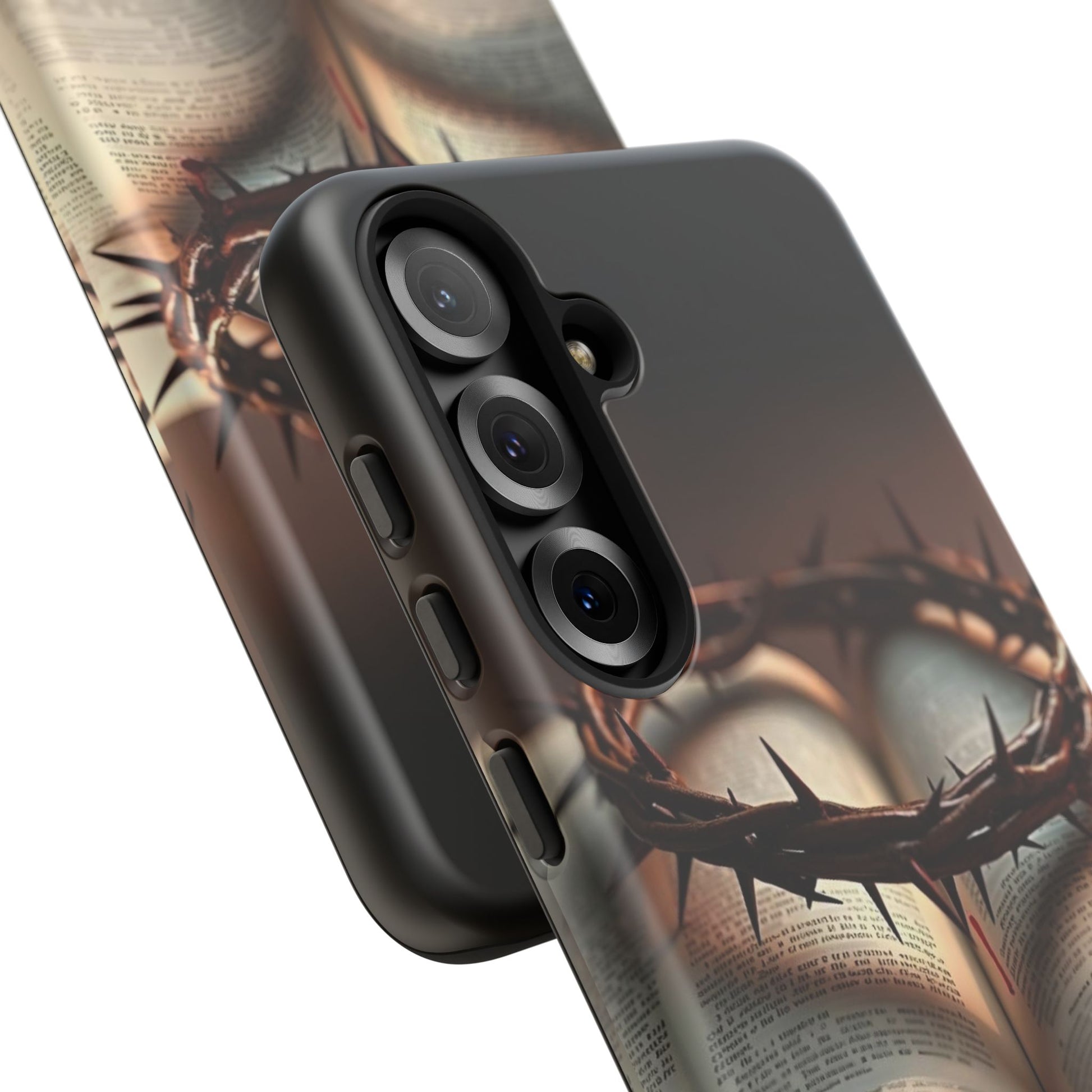 Crown of Thorns and Bible Christian Tough Cases for iPhones, Samsung, and Pixel