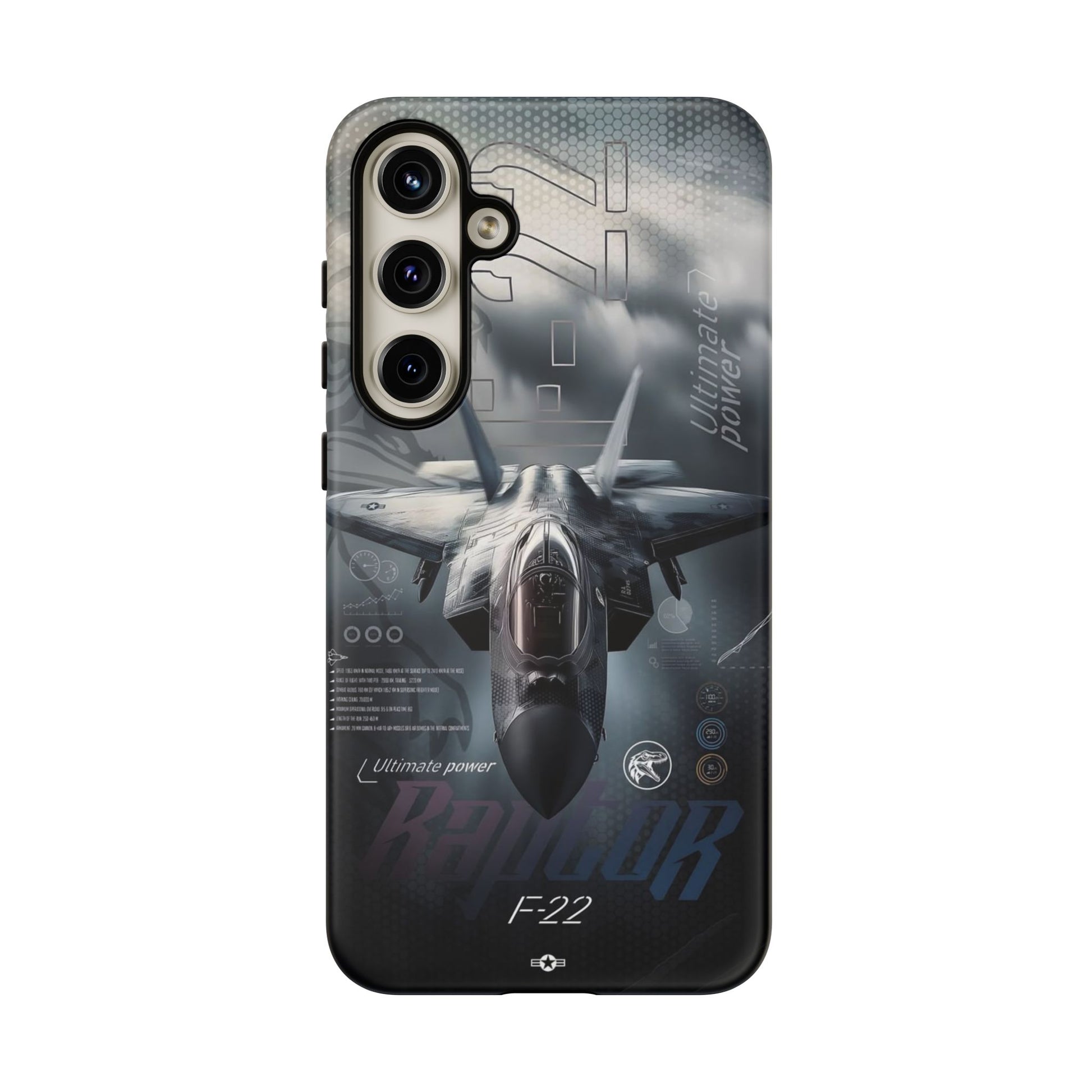 F-22 Raptor Fighter Jet Tough Cases for iPhones, Samsung, and Pixel