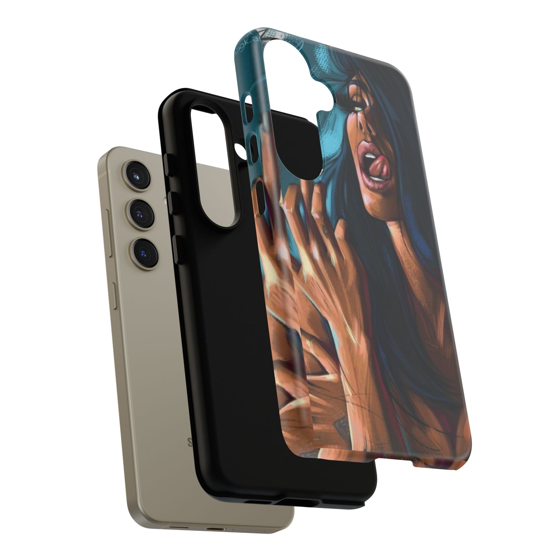 Tough Girl Theme Urban Design Cases for iPhones, Samsung, and Pixel