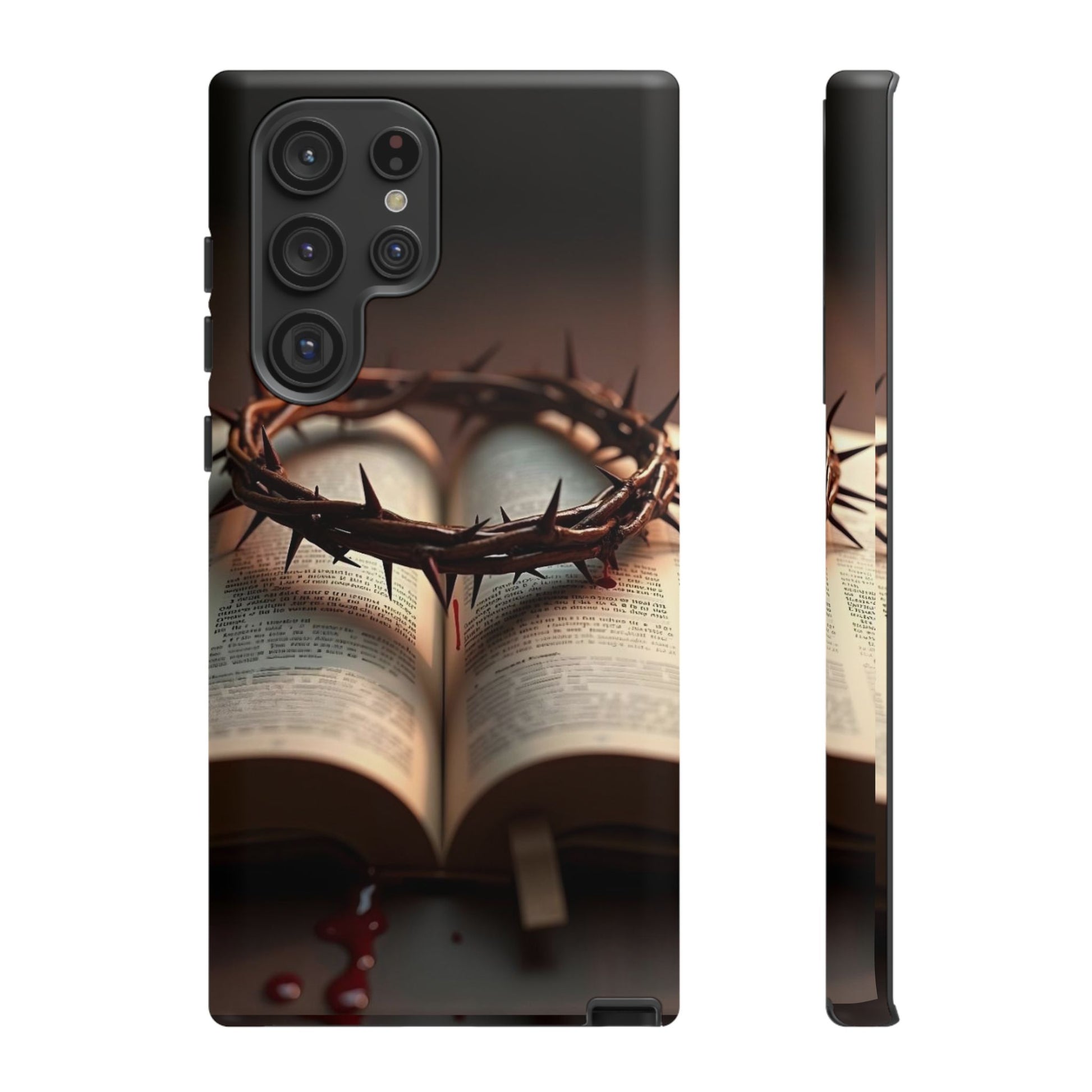 Crown of Thorns and Bible Christian Tough Cases for iPhones, Samsung, and Pixel