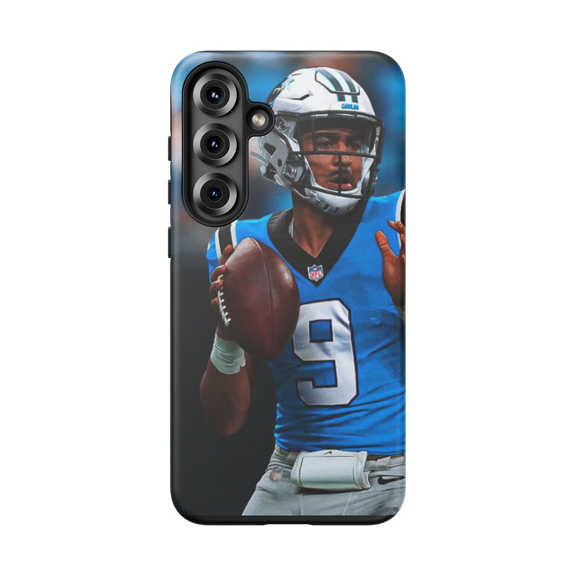 Carolina Panthers Bryce Young Football Tough Cases for iPhones, Samsung, and Pixel
