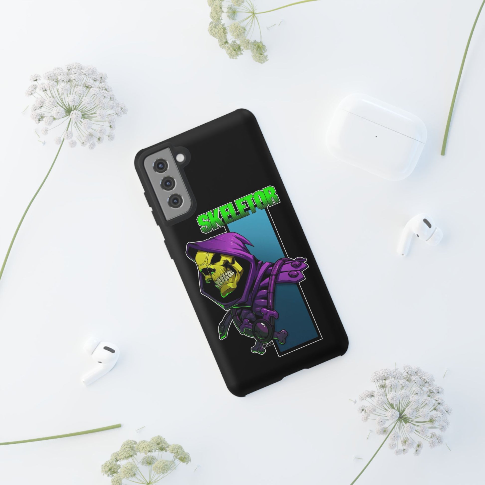 Skeletor Tough Cases for iPhones, Samsung, and Pixel