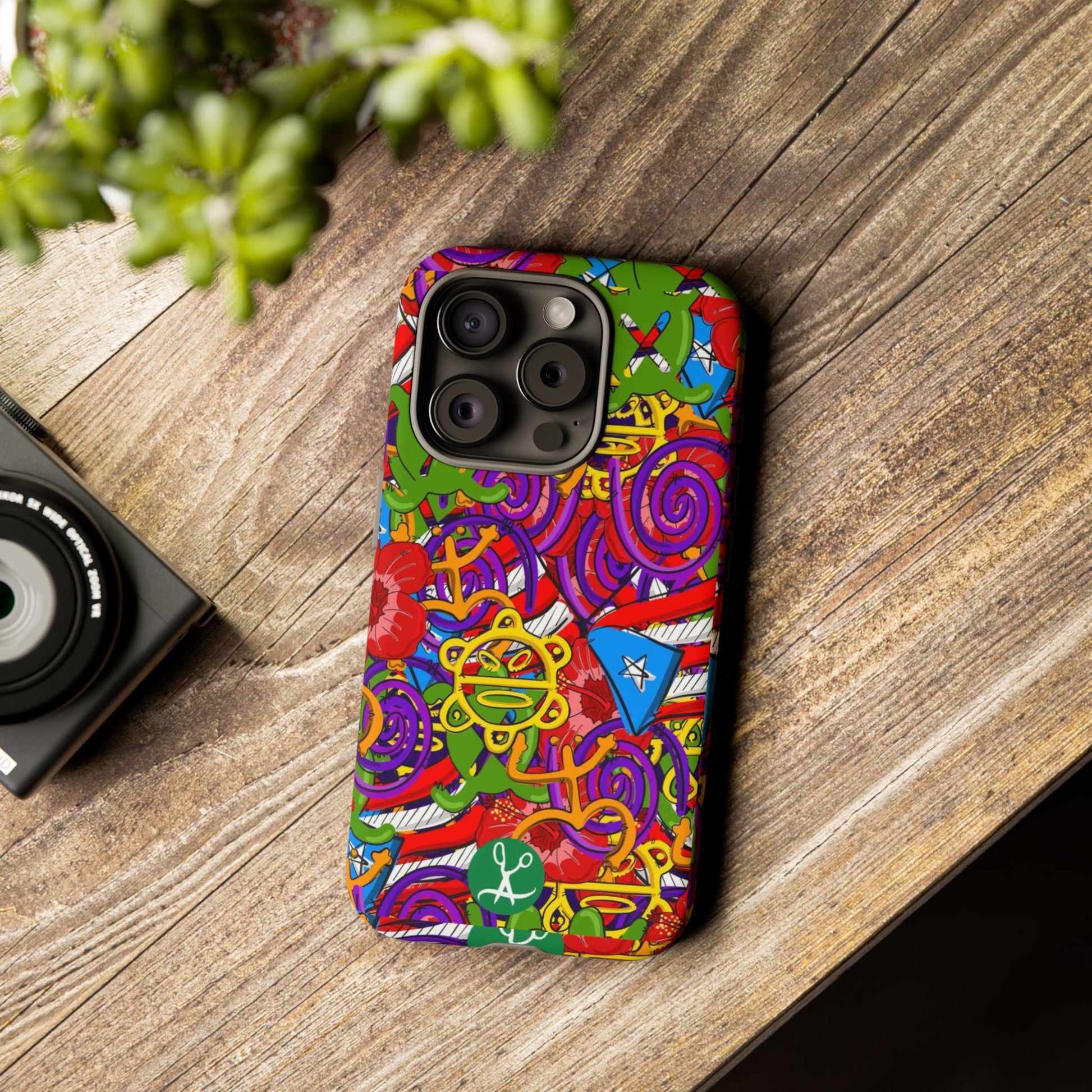 Puerto Rico Taino Tribal Art Tough Cases for iPhones, Samsung, and Pixel