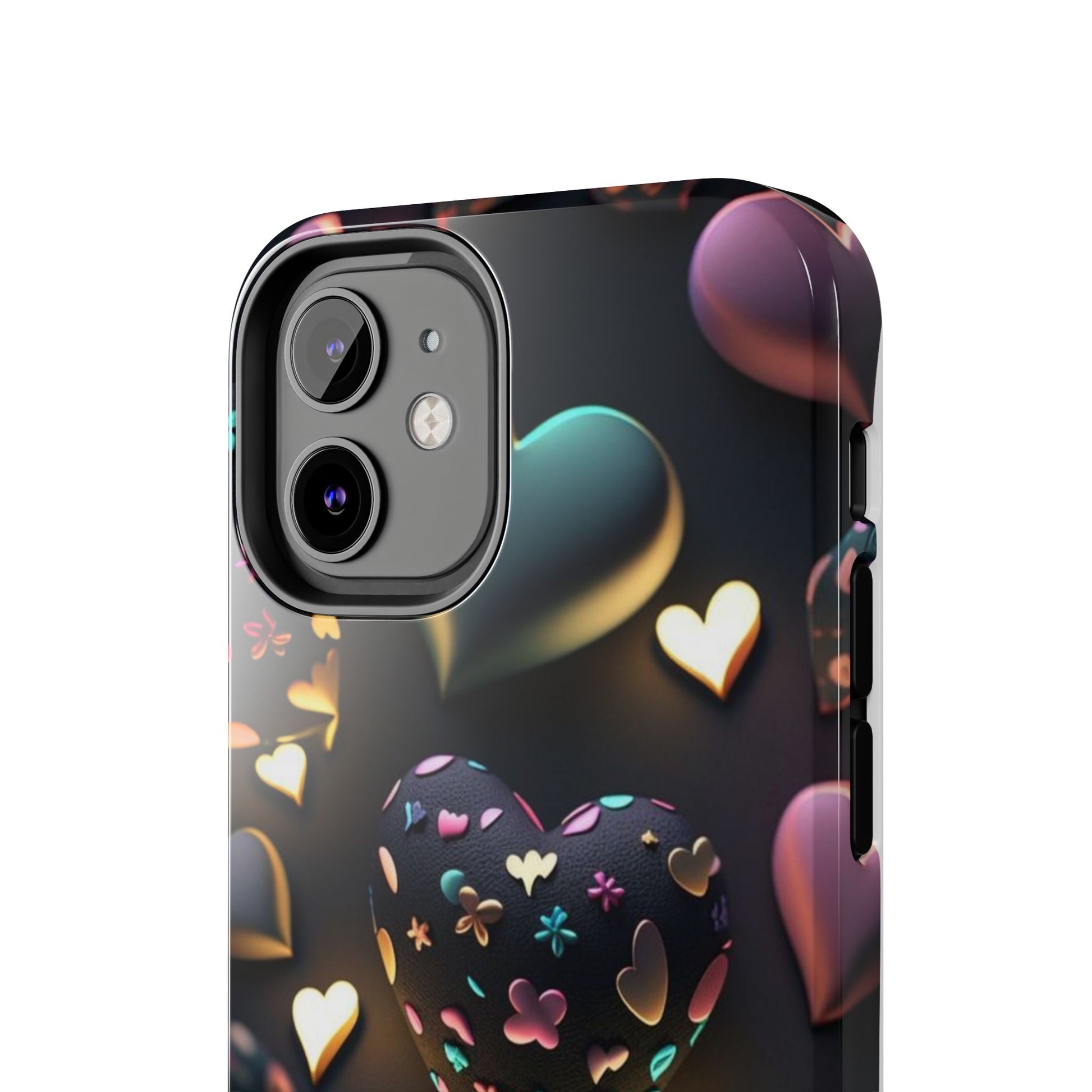 Floating Hearts Themed Tough Phone Cases for Iphones & Samsung Phones