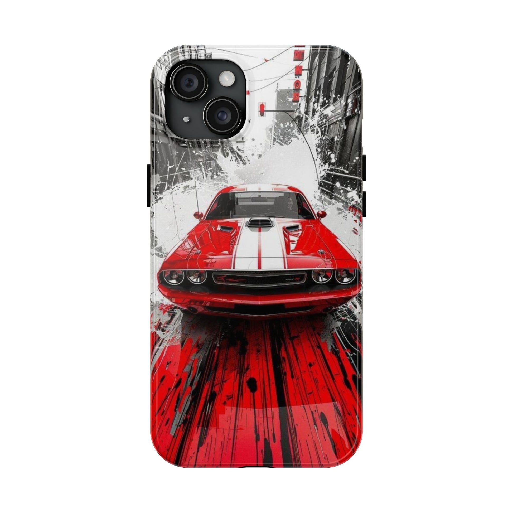 Red Muscle Car Hell Cat Phone Cases for Iphones & Samsung Phones