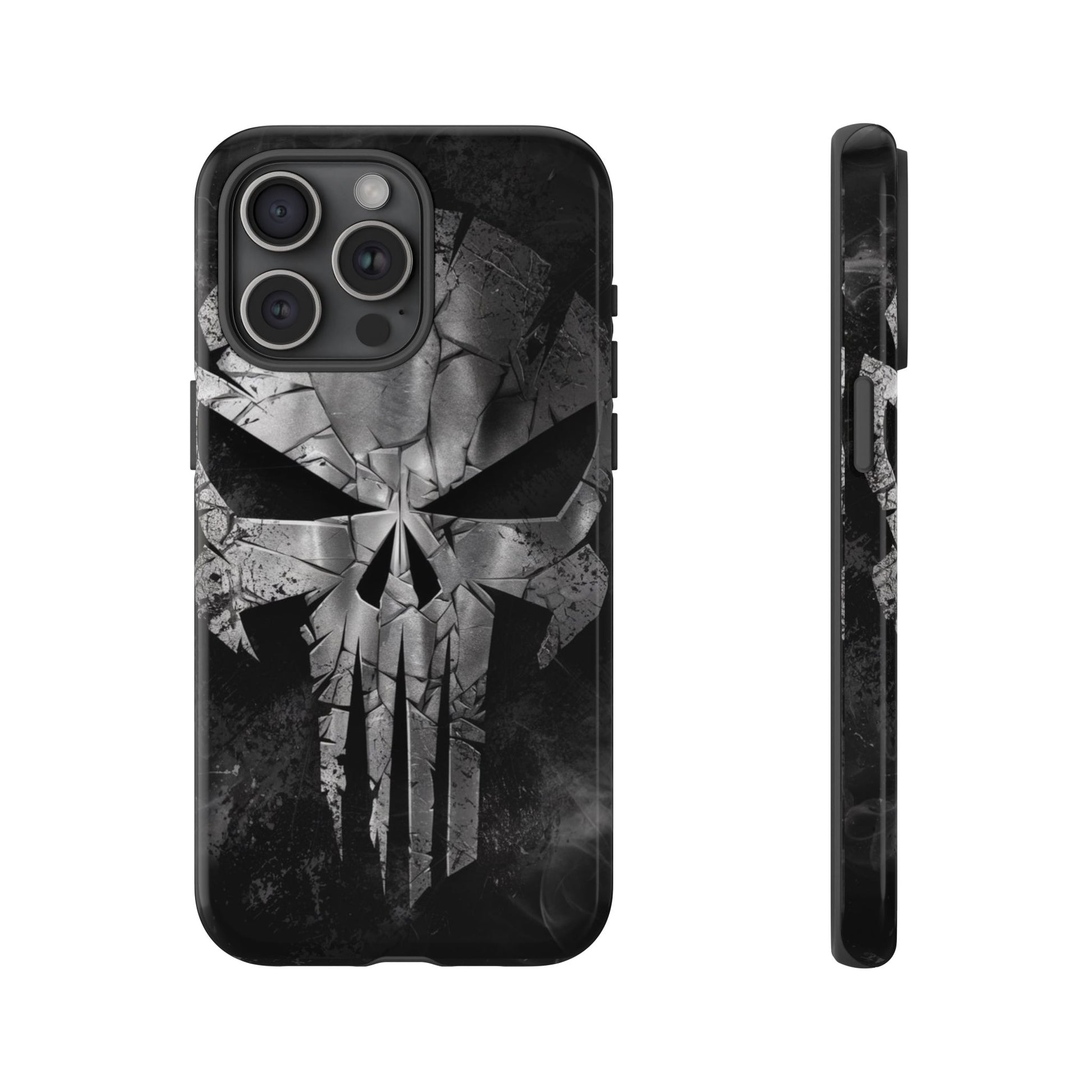 The Punisher Logo Art Tough Cases for iPhones, Samsung, and Pixel