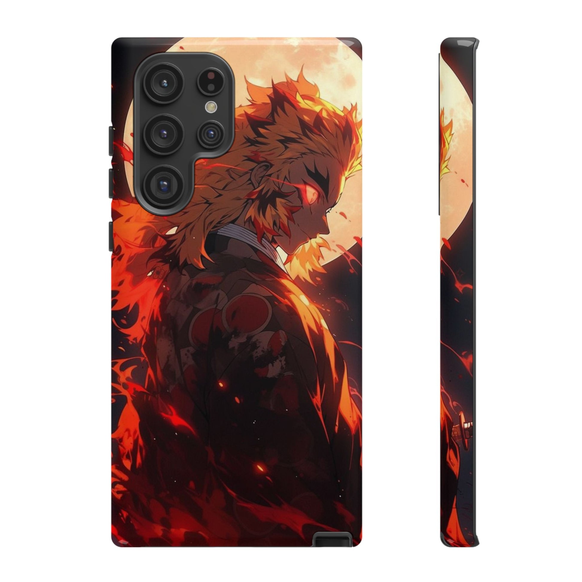 Demon Sl;ayer Rengoku Anime Phone Case, Tough Cases for iPhones, Samsung, and Pixel