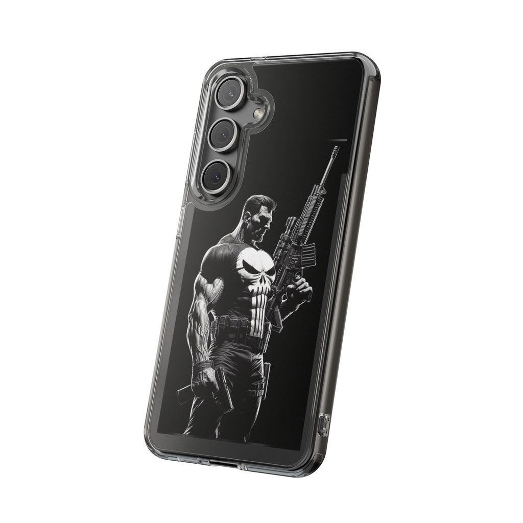 Phone Case, Comic book Inspired Design Punisher, Clear Phone Cover, Funny