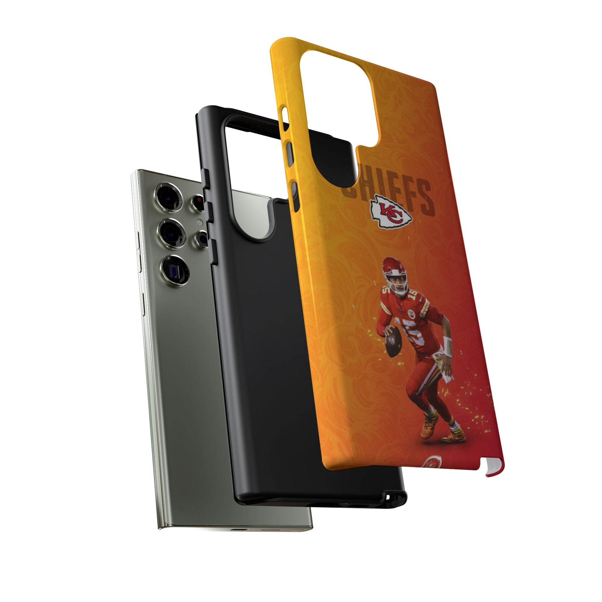 Kansas City Chiefs Patrick Mahomes Football Tough Cases for iPhones, Samsung, and Pixel