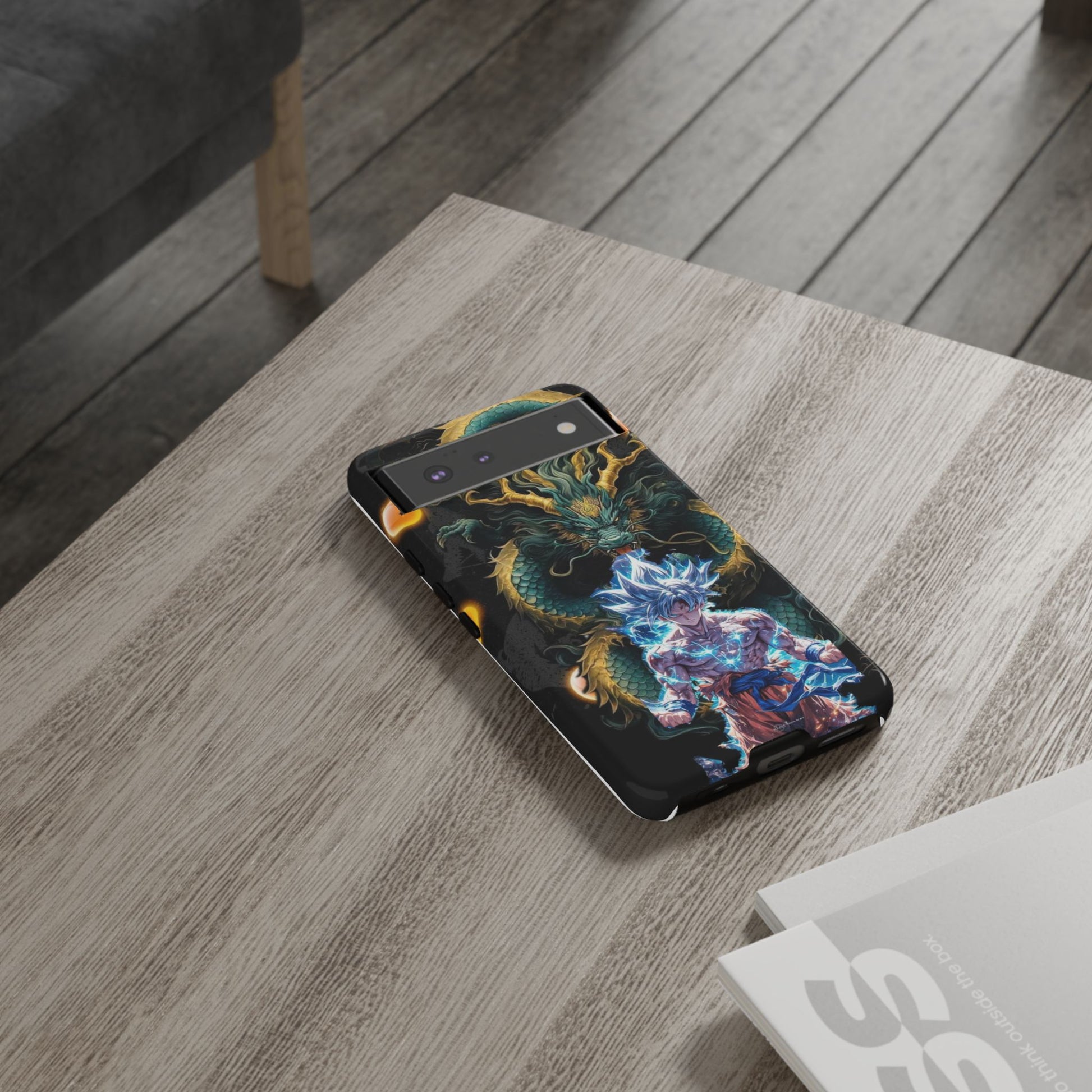Anime Goku x Shenron Dragonball Z Tough Cases for iPhones, Samsung, and Pixel