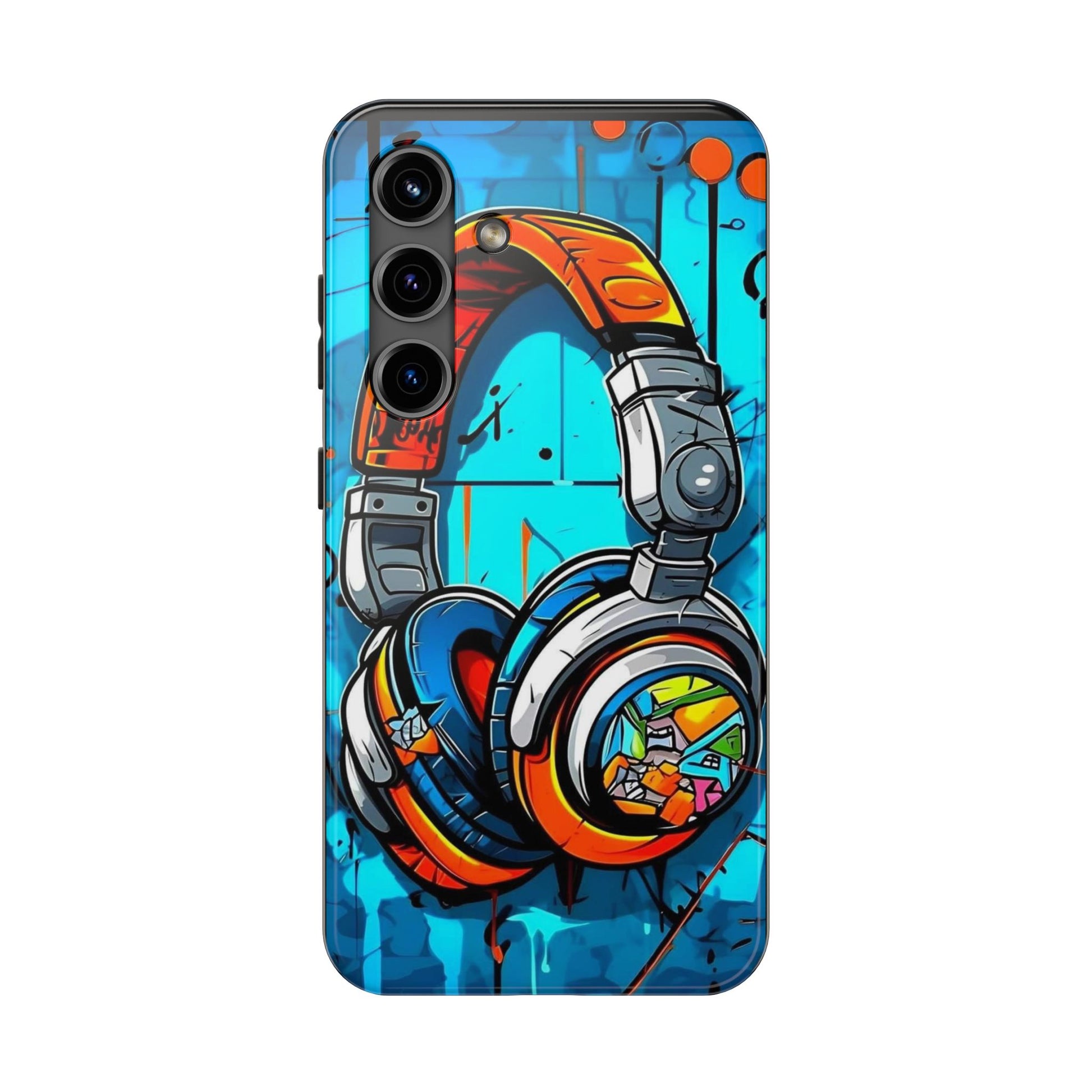 DJ Headphone Graffiti Tough Phone Case, Music Lover Gift, iPhone/Samsung Cover