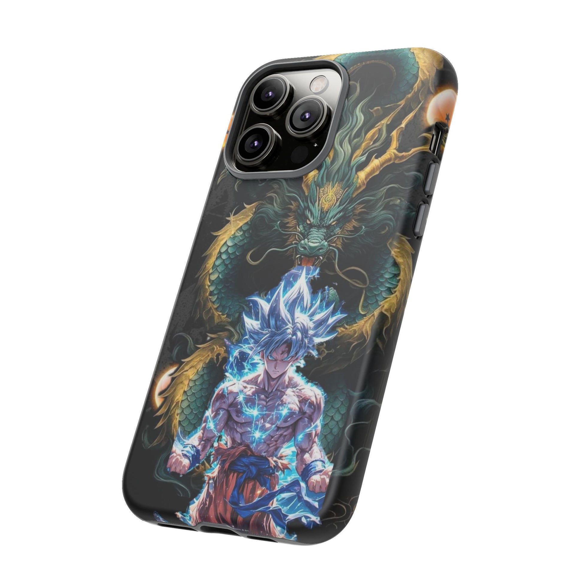 Anime Goku x Shenron Dragonball Z Tough Cases for iPhones, Samsung, and Pixel