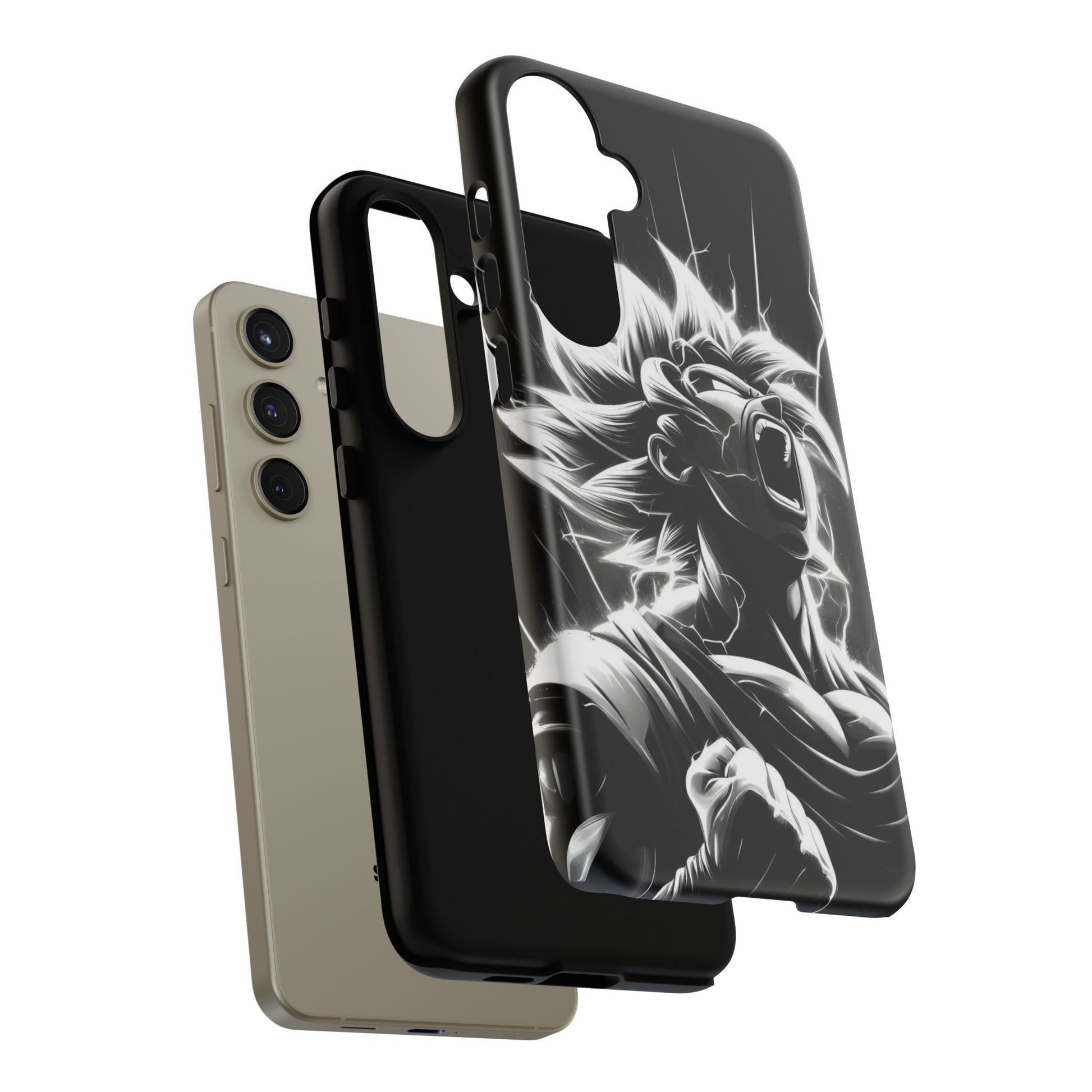 Anime Saiyan Rage Dragon ball Z Tough Cases for iPhones, Samsung, and Pixel