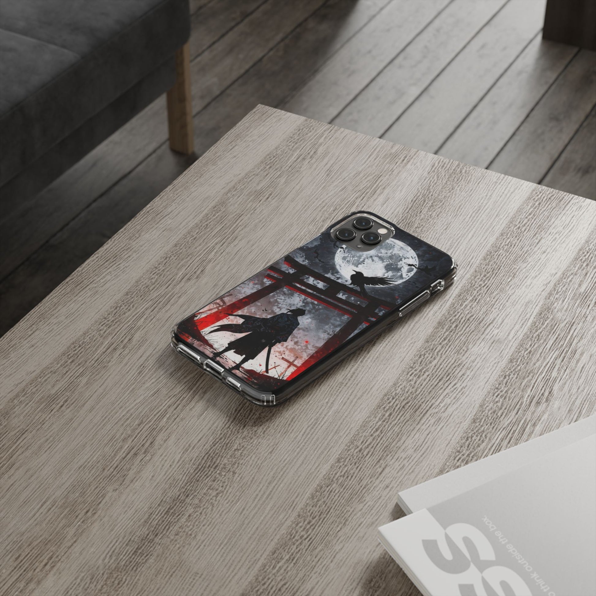 The Lone Samurai and Crow Design case for Iphone and Samsung phones