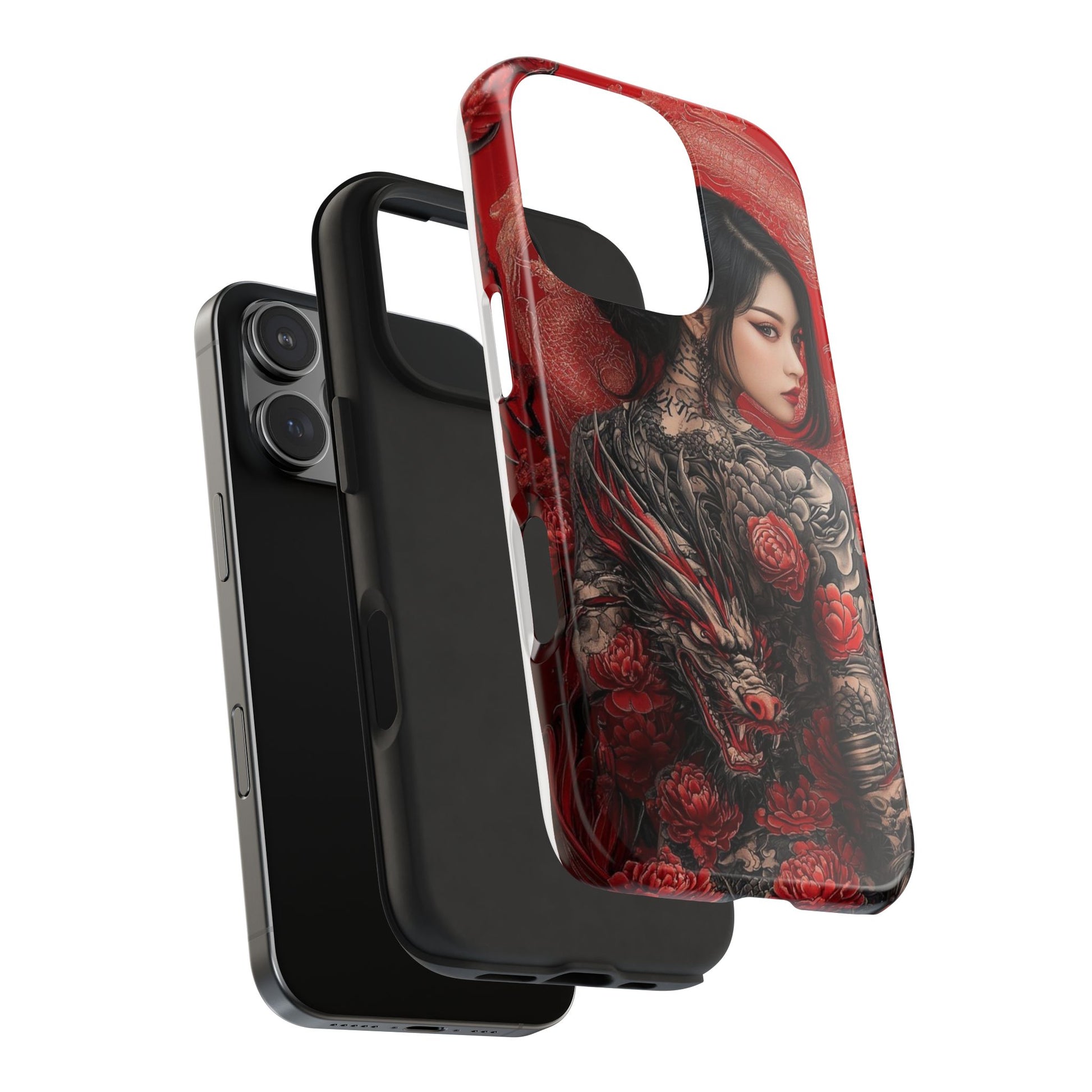 Japanese Geisha Tattooed Girl Phone Cases for Iphones & Samsung Durable