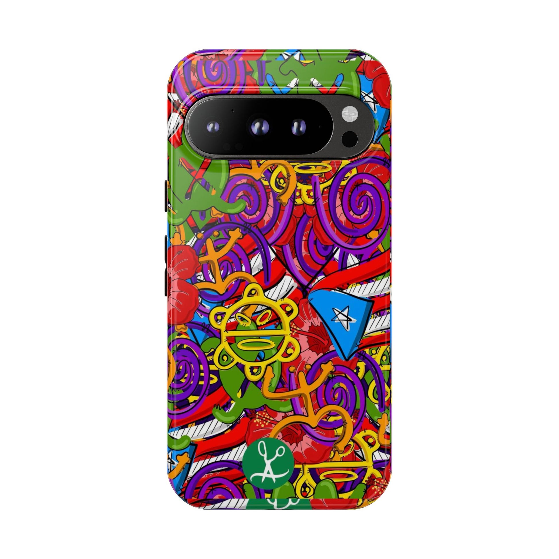 Puerto Rico Taino Tribal Art Tough Cases for iPhones, Samsung, and Pixel