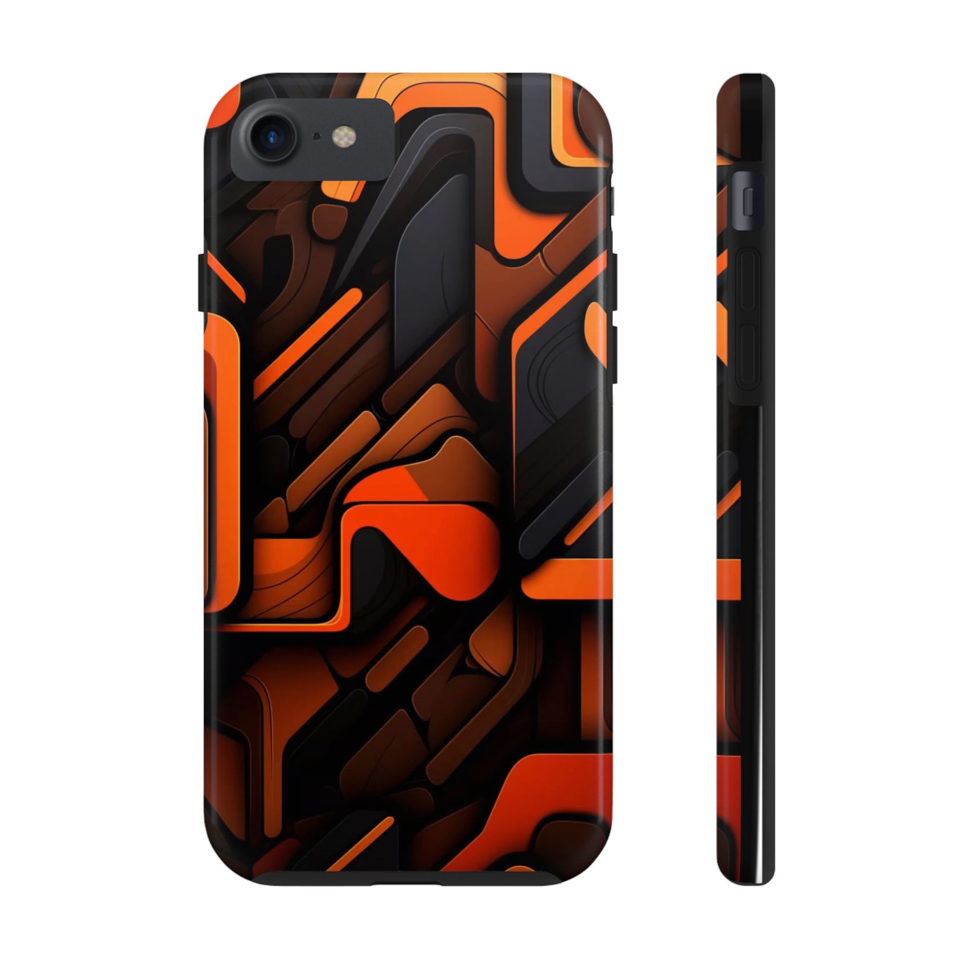 Orange Abstract Art Design Phone Case for Select iPhones & Samsung Galaxy Phones