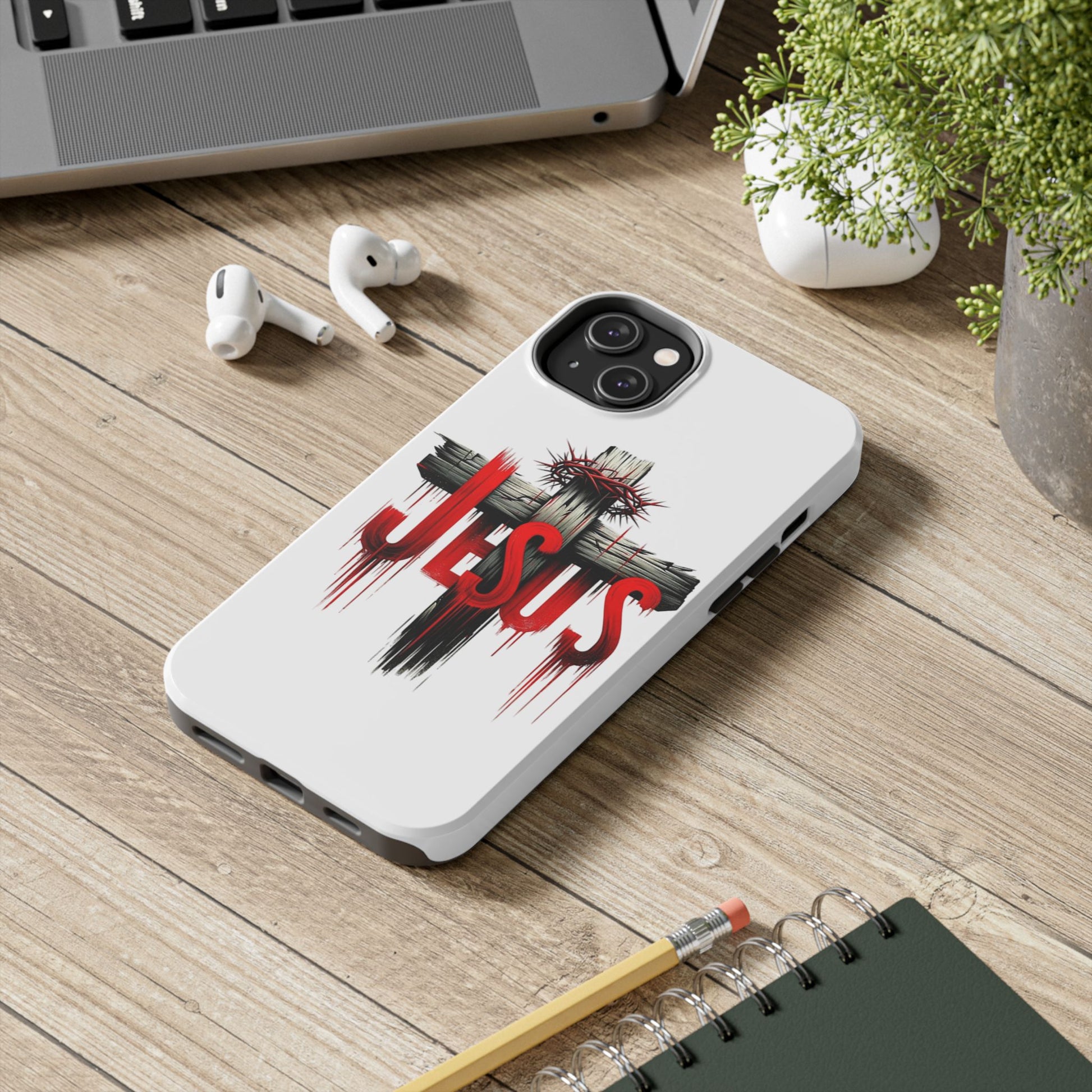 Jesus Cross and Crown Christian Theme Phone Cases for iPhones & Samsung Phones