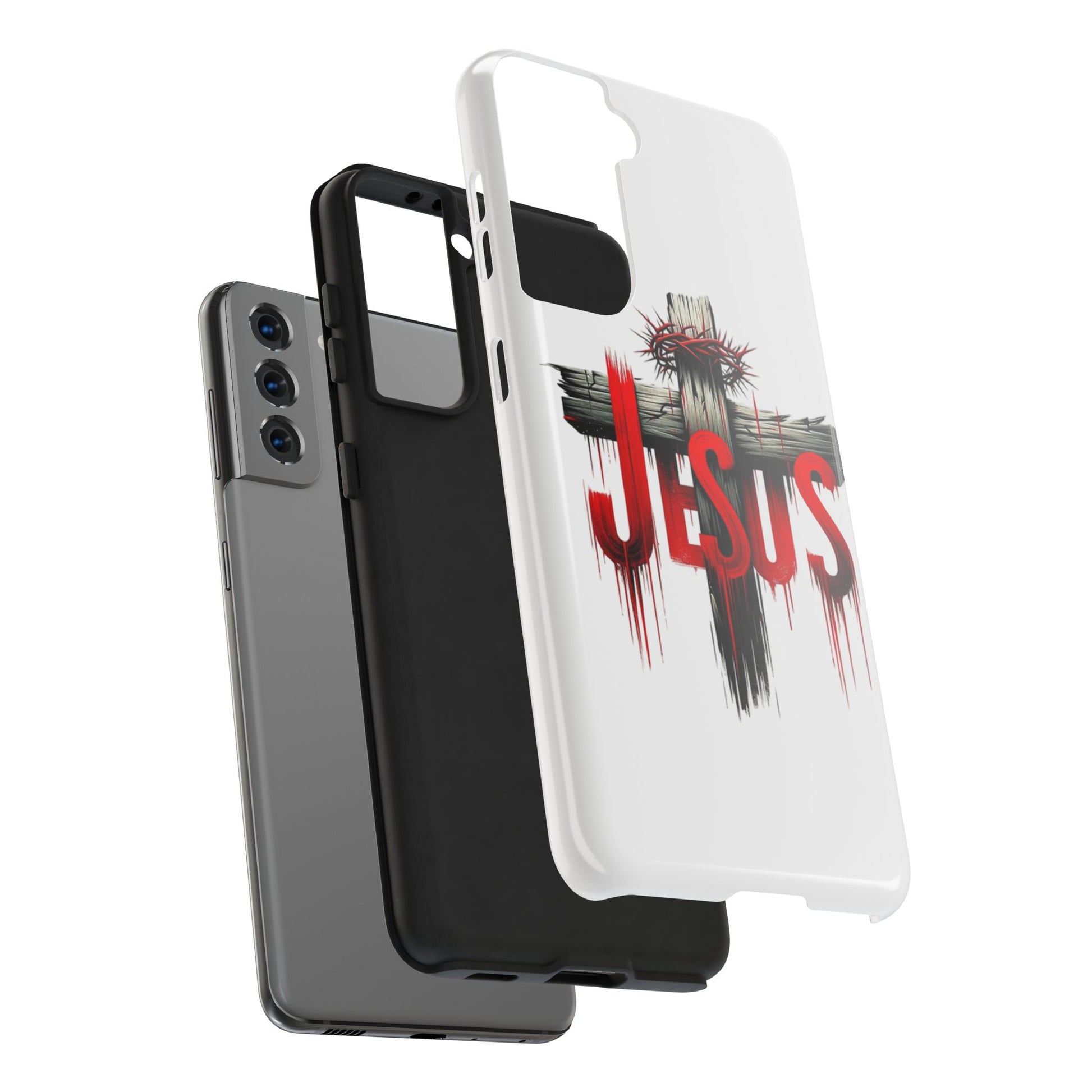 Jesus Cross and Crown Christian Theme Phone Cases for iPhones & Samsung Phones