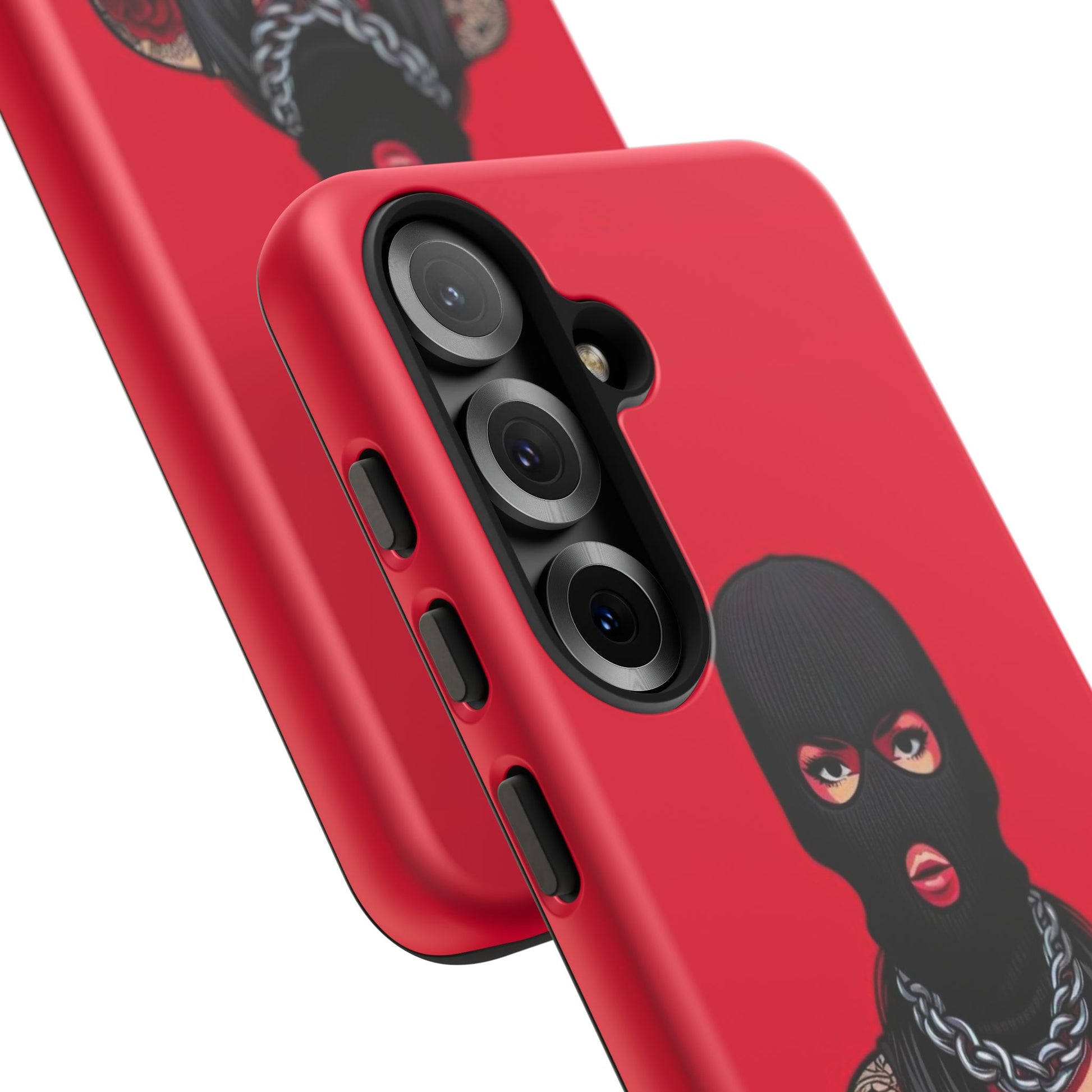 Thug Girl Red Design Tough Cases for iPhones, Samsung, and Pixel