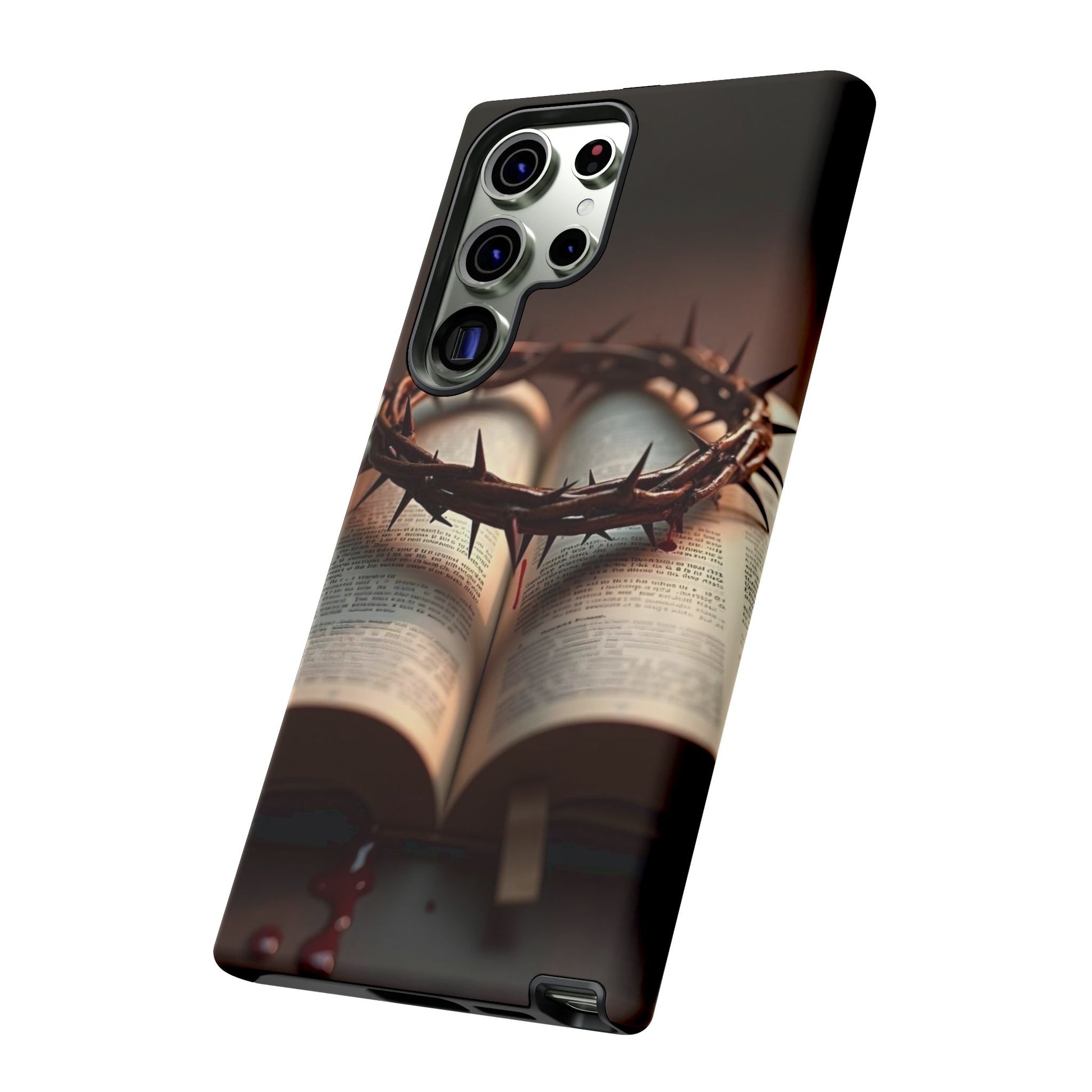 Crown of Thorns and Bible Christian Tough Cases for iPhones, Samsung, and Pixel