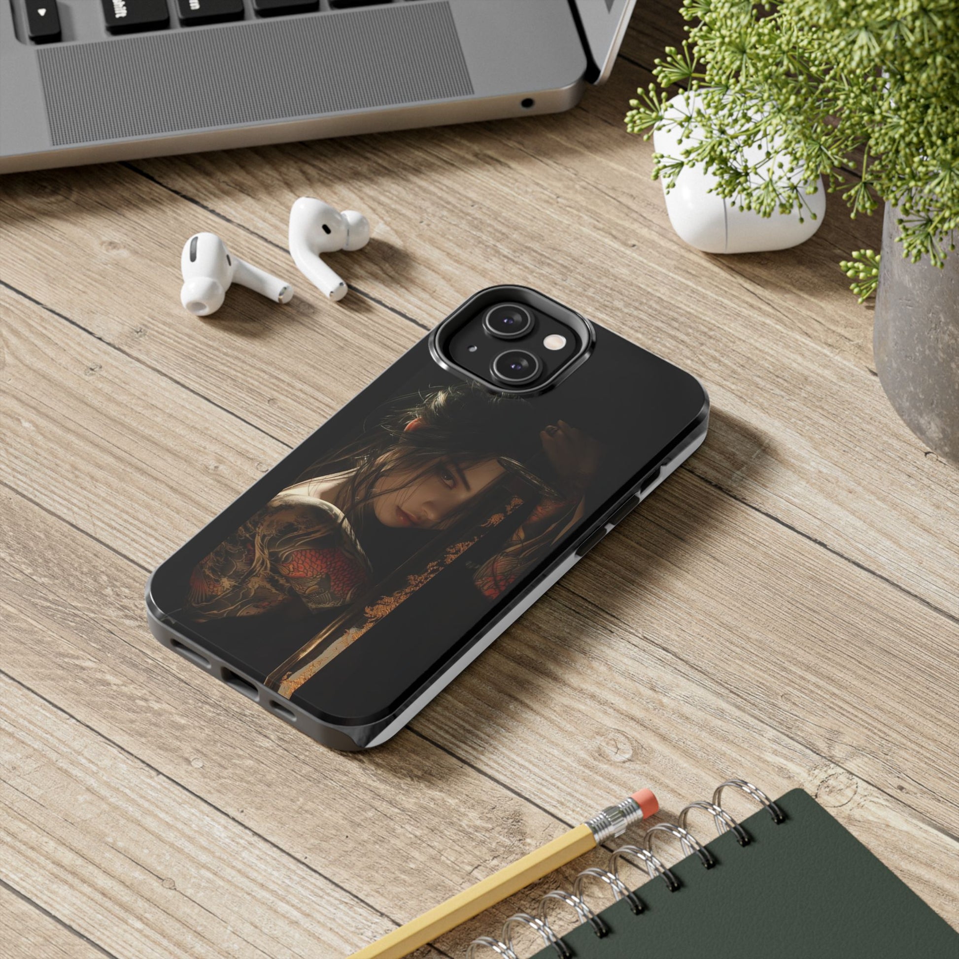 Samurai Female Warrior Design Phone Cases for iPhone & Samsung Galaxy Phones