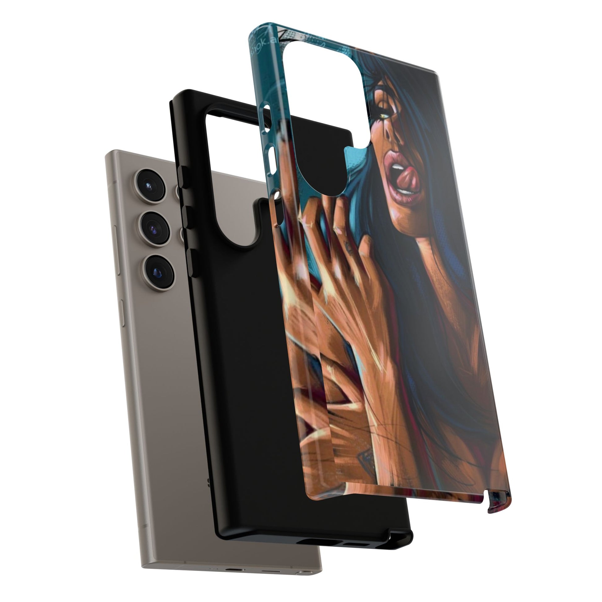 Tough Girl Theme Urban Design Cases for iPhones, Samsung, and Pixel