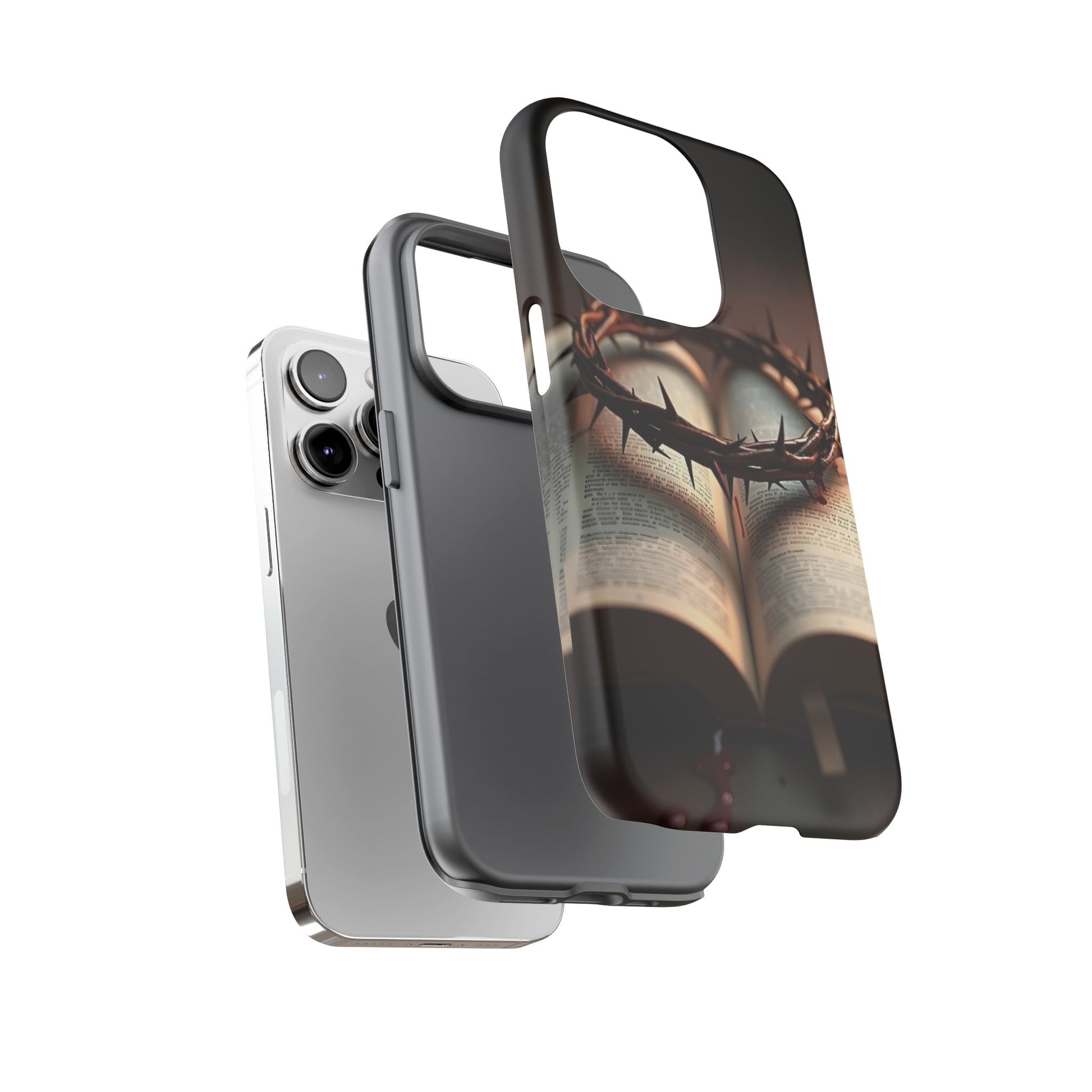 Crown of Thorns and Bible Christian Tough Cases for iPhones, Samsung, and Pixel