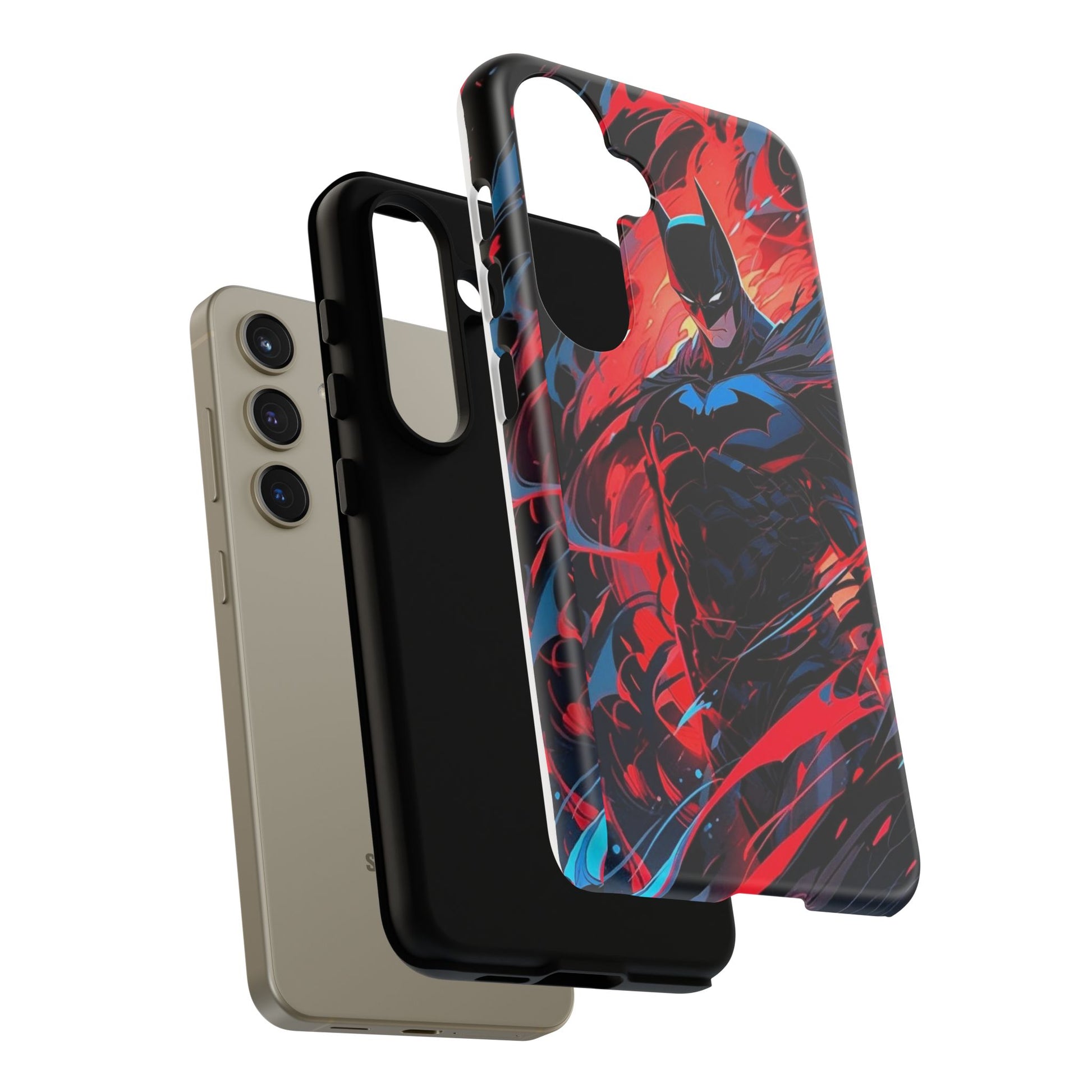 The Dark Knight Batman Art Tough Cases for iPhones, Samsung, and Pixel
