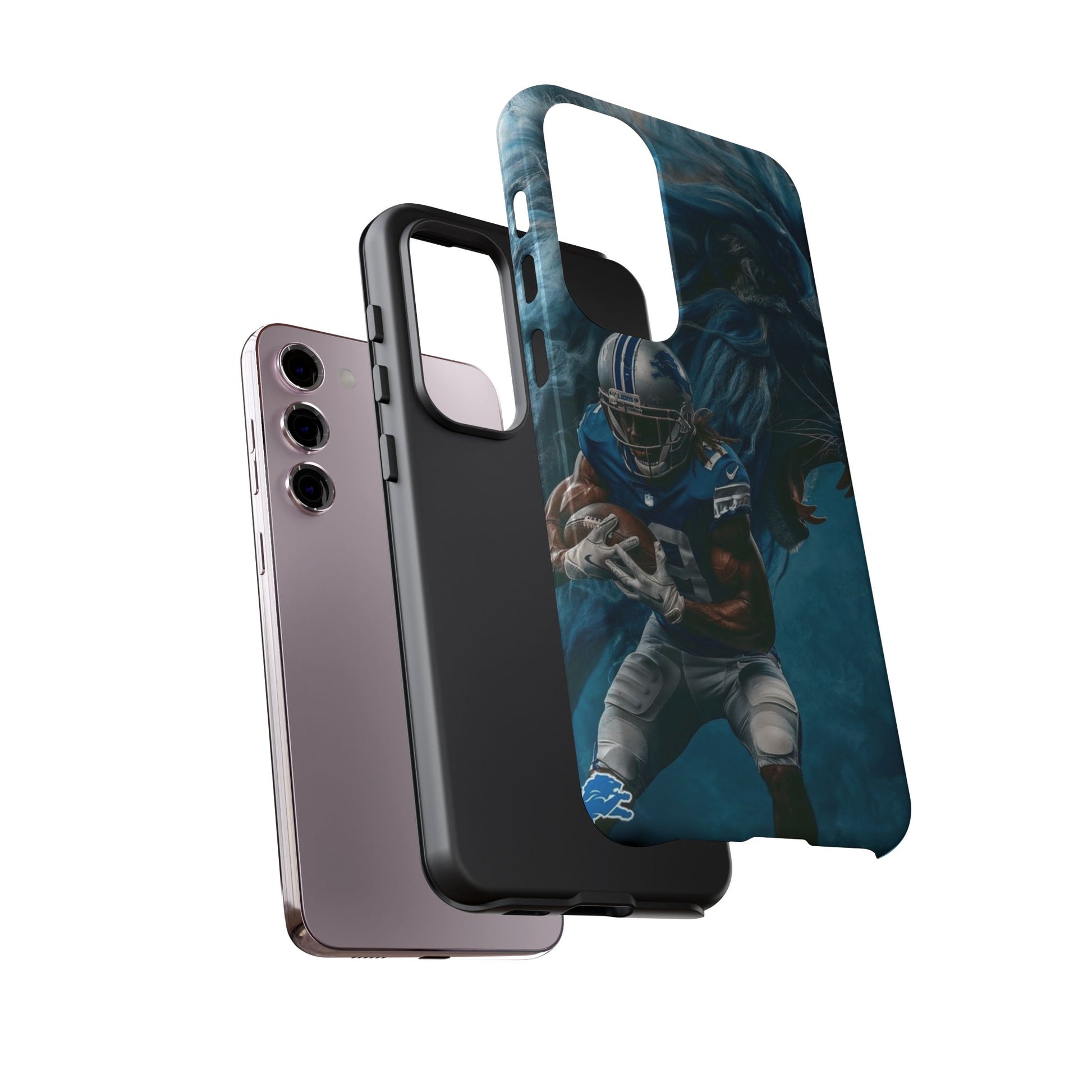 Detroit Lions Player Football Phone Case, Tough Cases for iPhones, Samsung, and Pixel