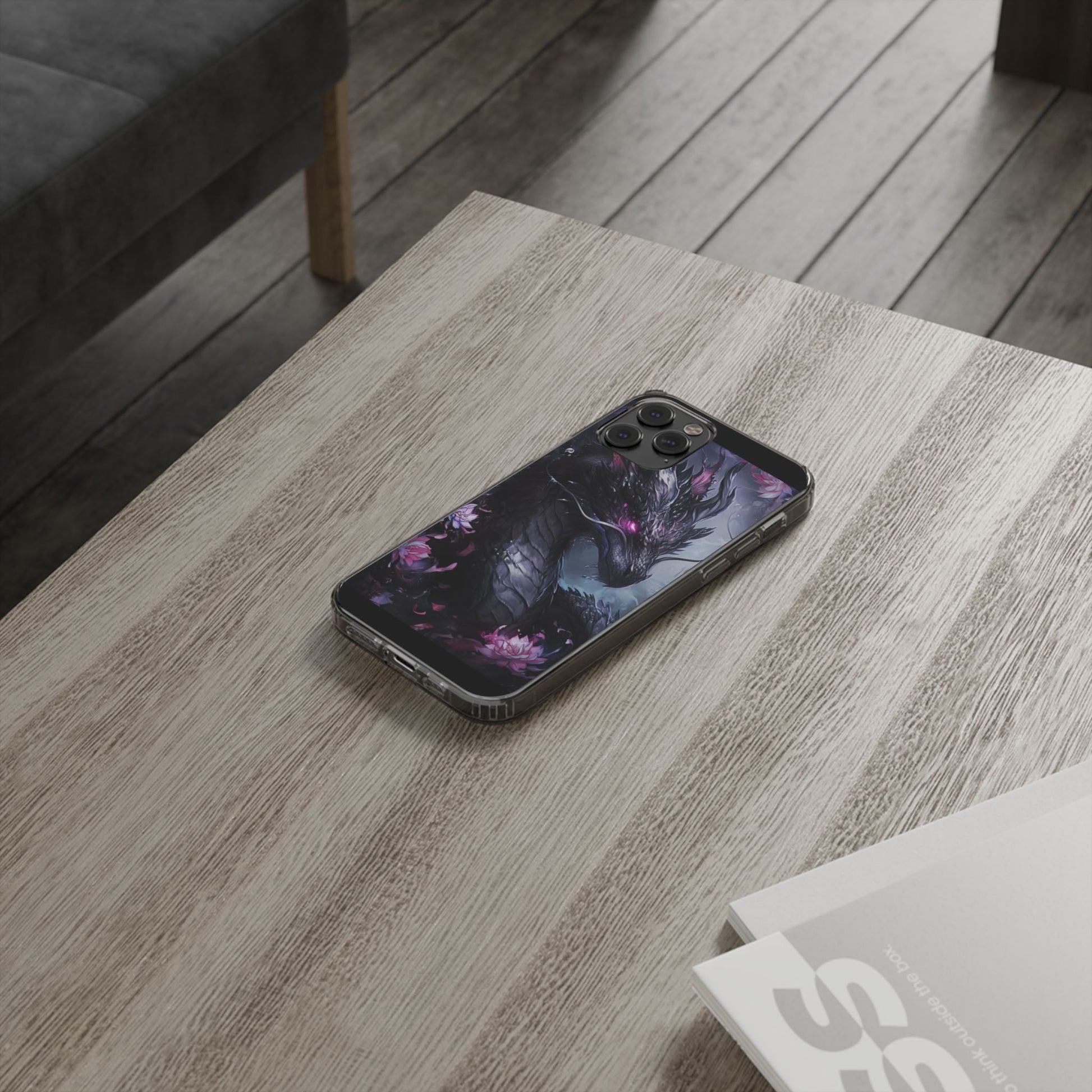 Phone Cases, Purple Dragon Design, iPhone Samsung Case, Protective Cover, Unique