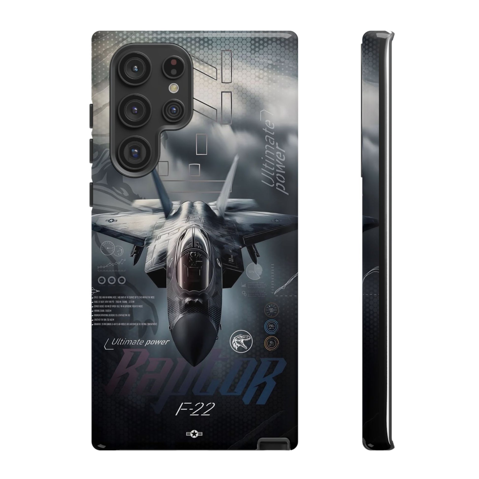 F-22 Raptor Fighter Jet Tough Cases for iPhones, Samsung, and Pixel