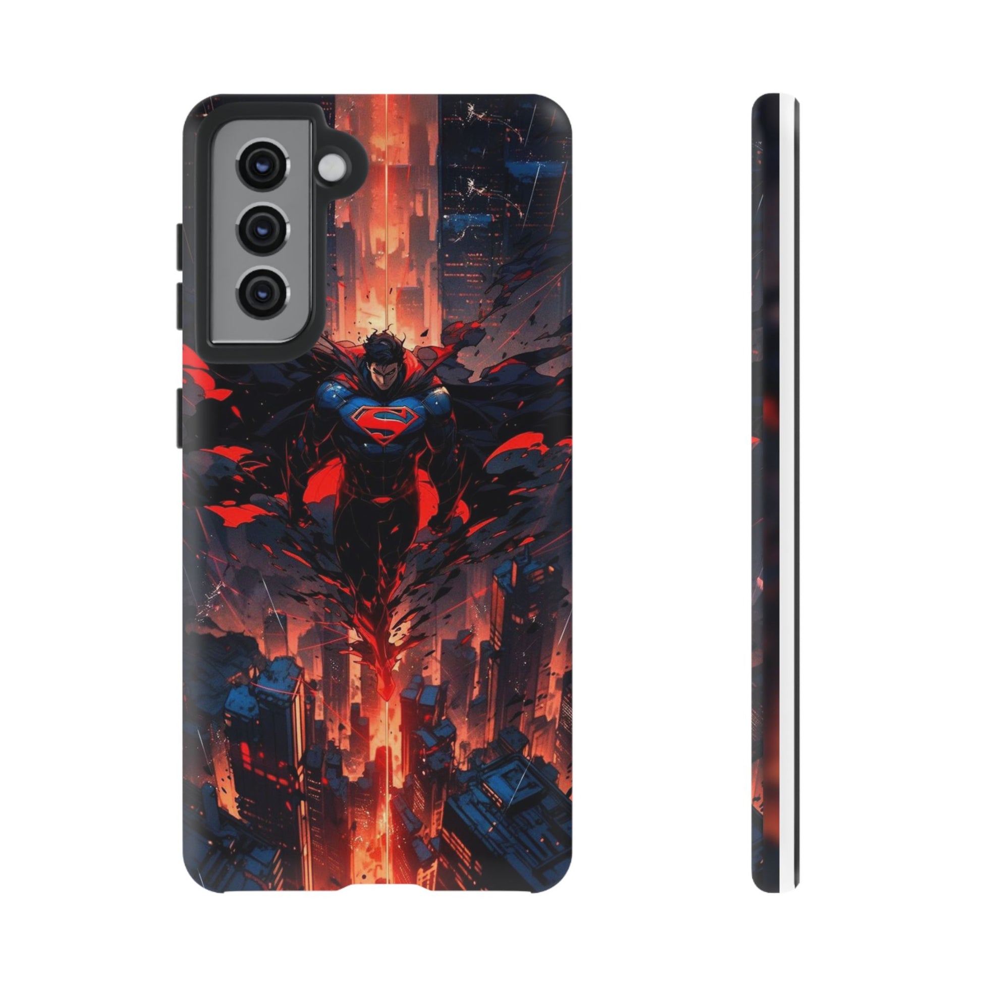 Anime Superman Tough Cases for iPhones, Samsung, and Pixel