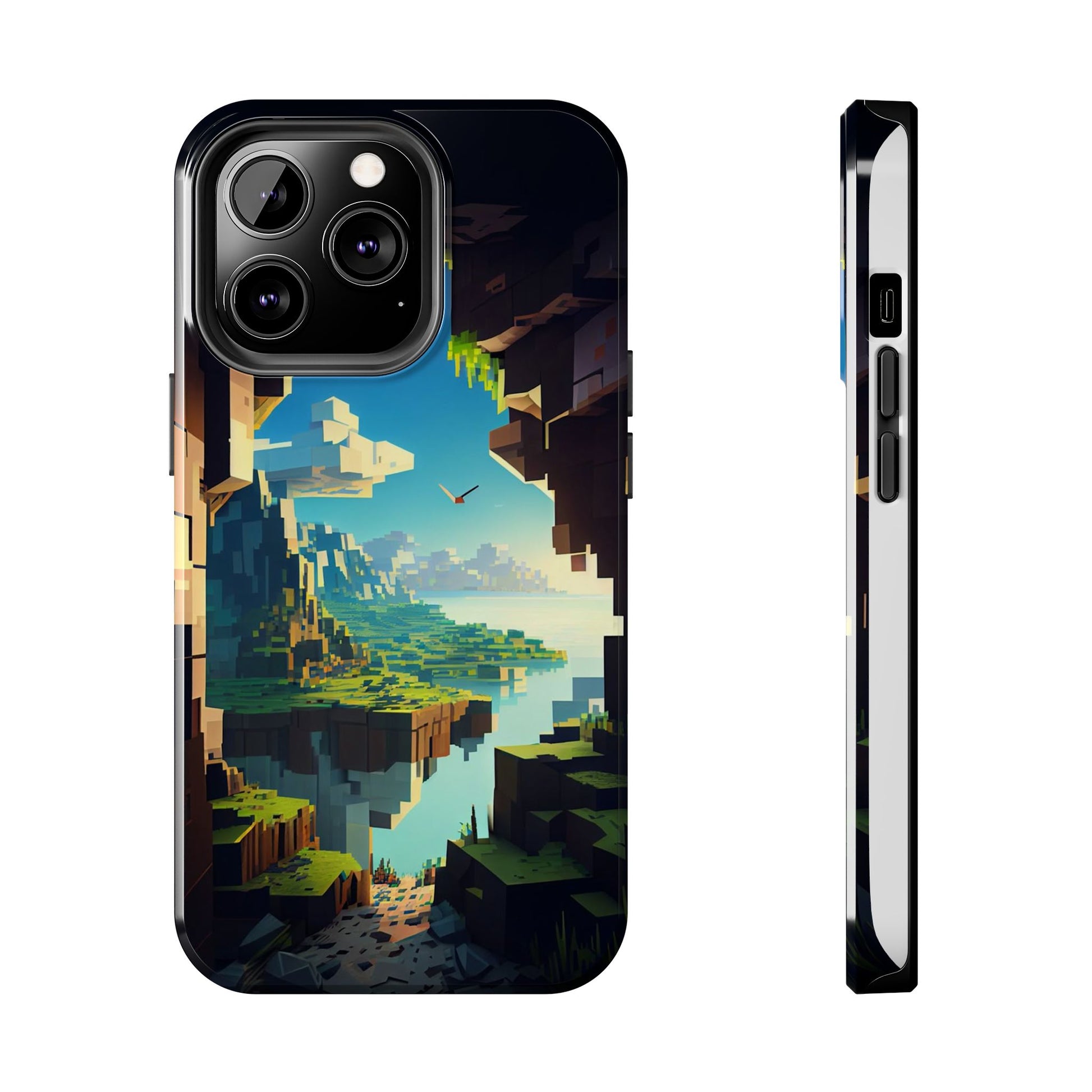 World of Minecraft Tough Phone Cases for Iphones & Samsung Phones Durable