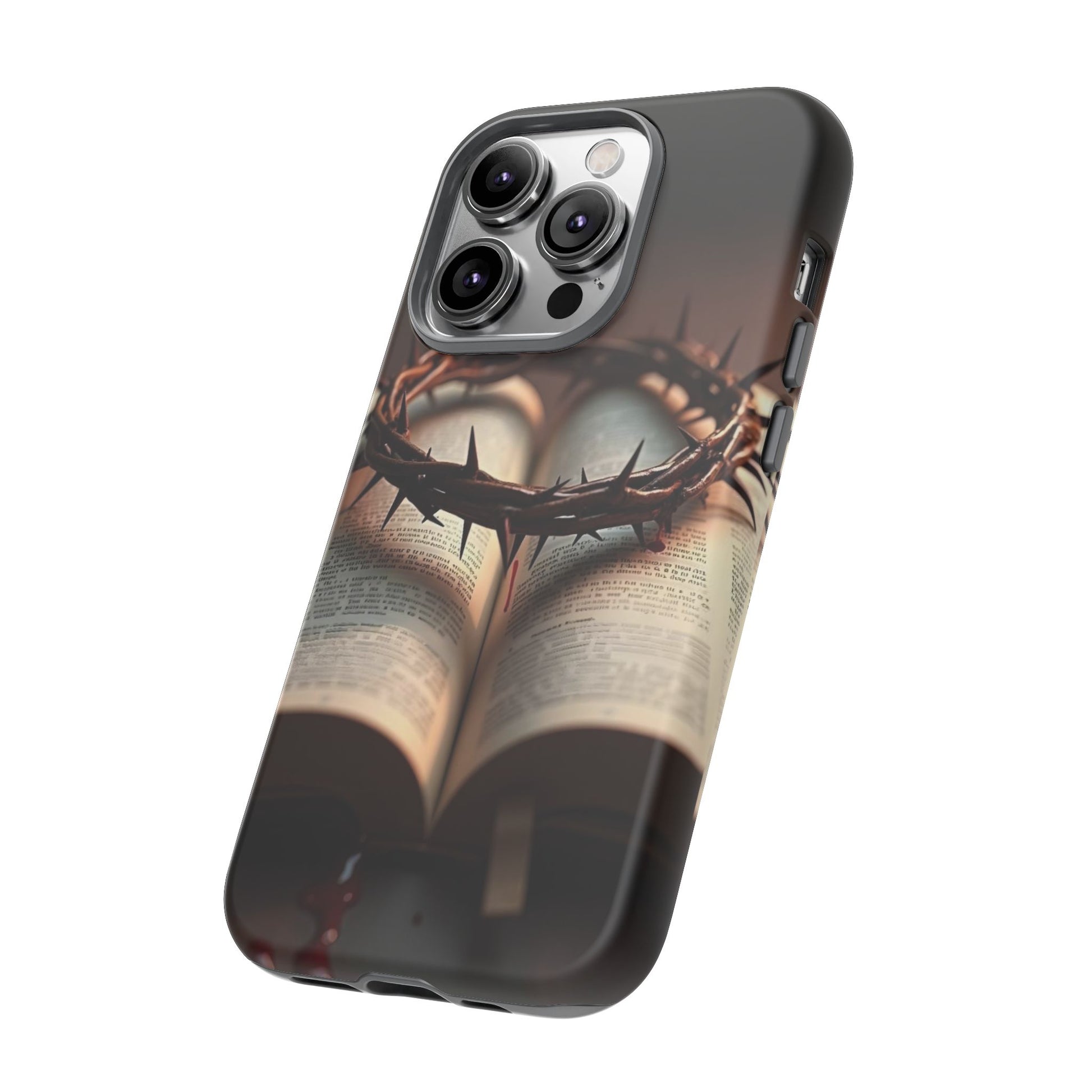 Crown of Thorns and Bible Christian Tough Cases for iPhones, Samsung, and Pixel