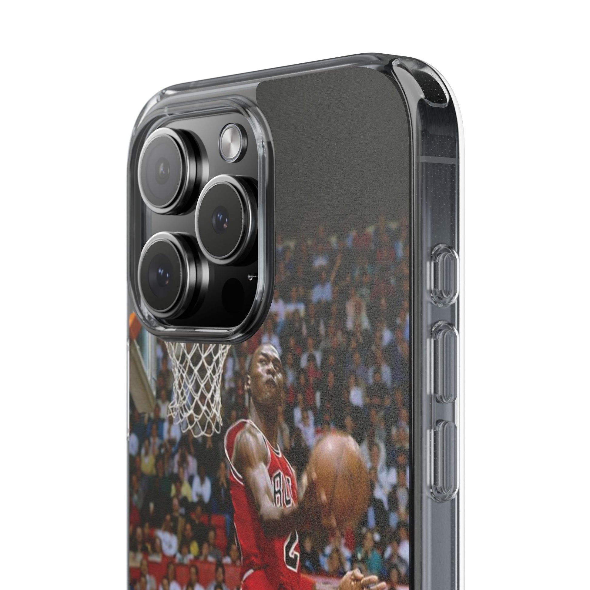Vintage Jordan Dunk themed Basketball Inspired design Clear Phone Cases