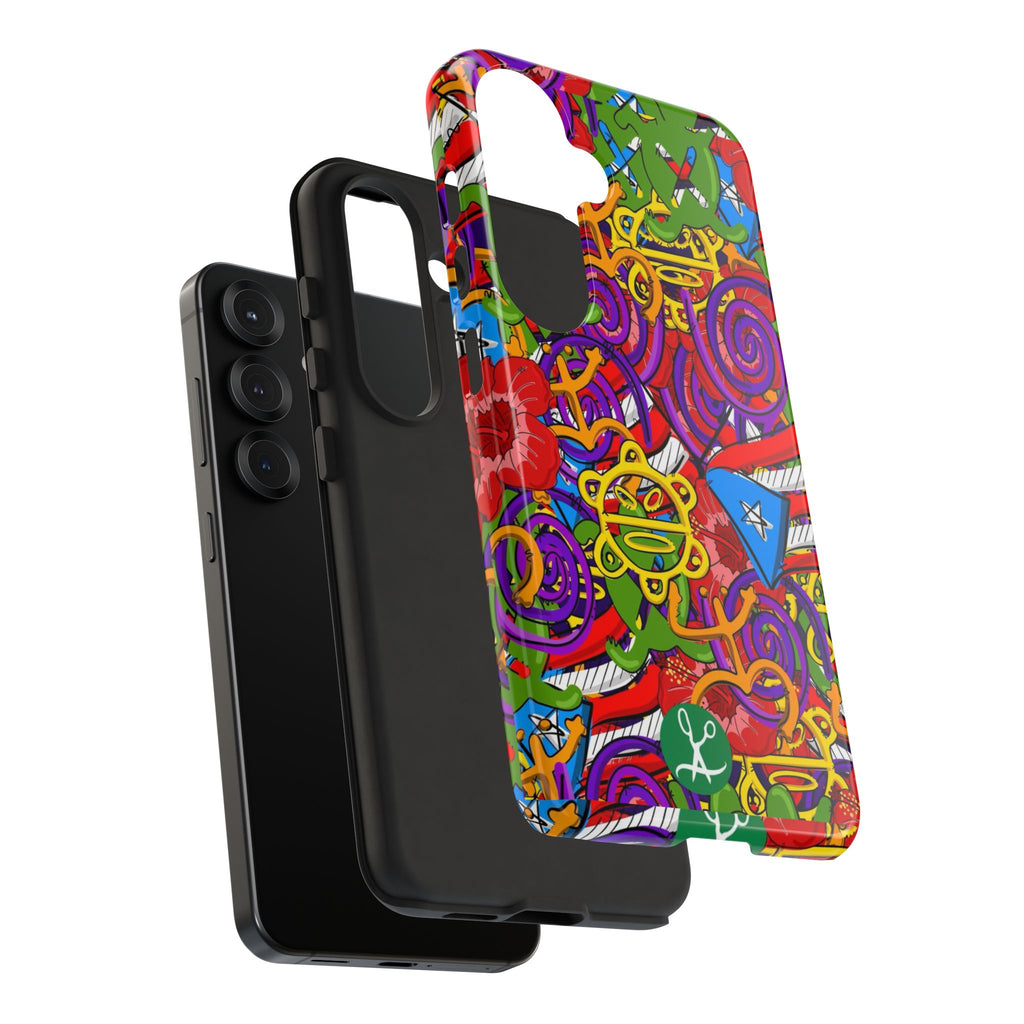 Puerto Rico Taino Tribal Art Tough Cases for iPhones, Samsung, and Pixel