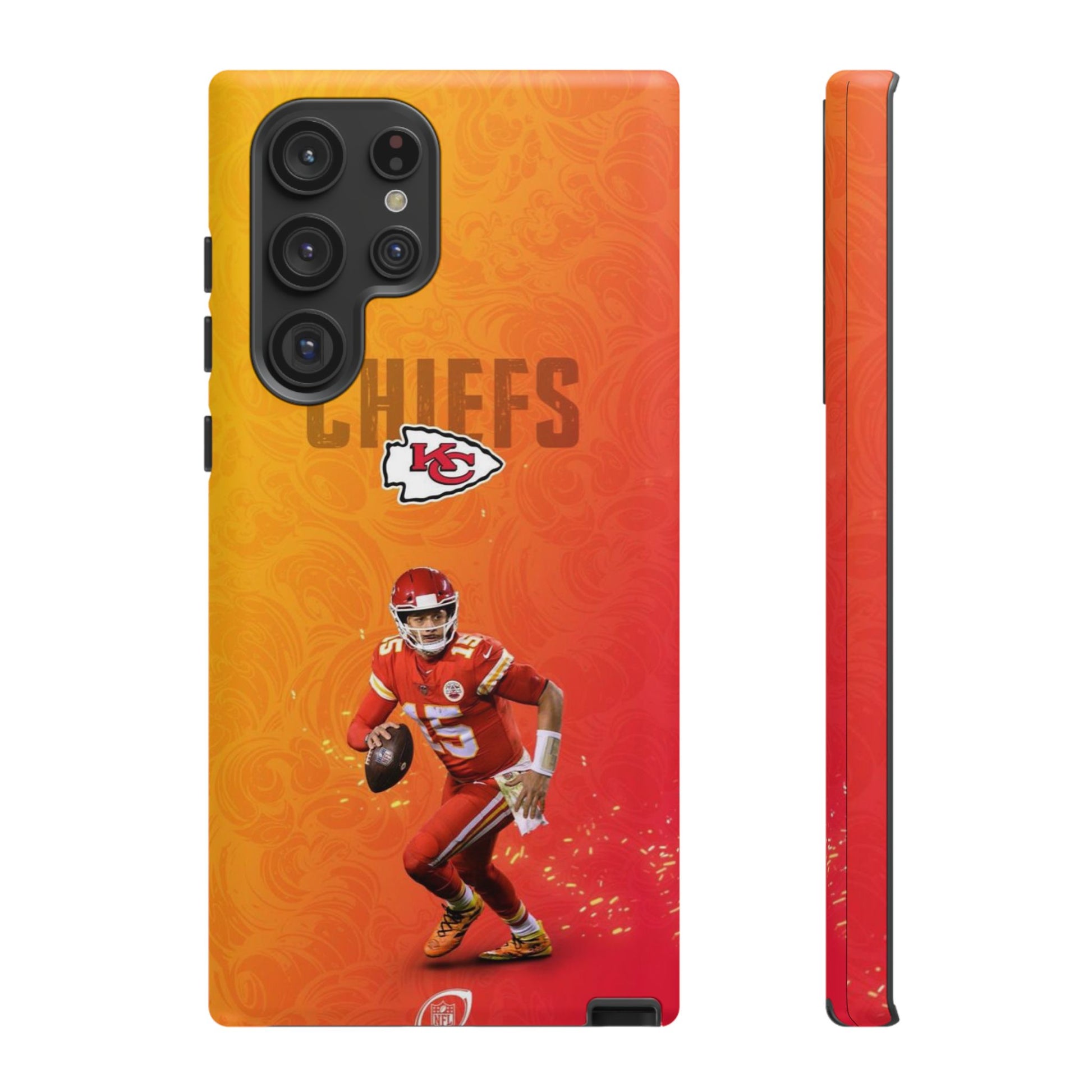 Kansas City Chiefs Patrick Mahomes Football Tough Cases for iPhones, Samsung, and Pixel