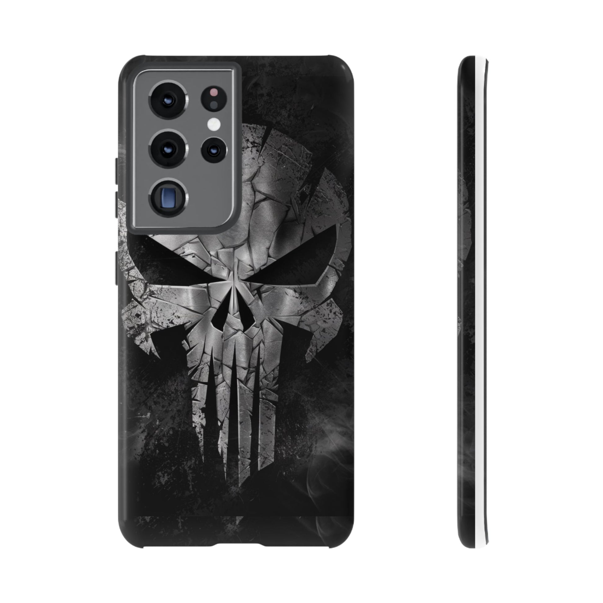 The Punisher Logo Art Tough Cases for iPhones, Samsung, and Pixel
