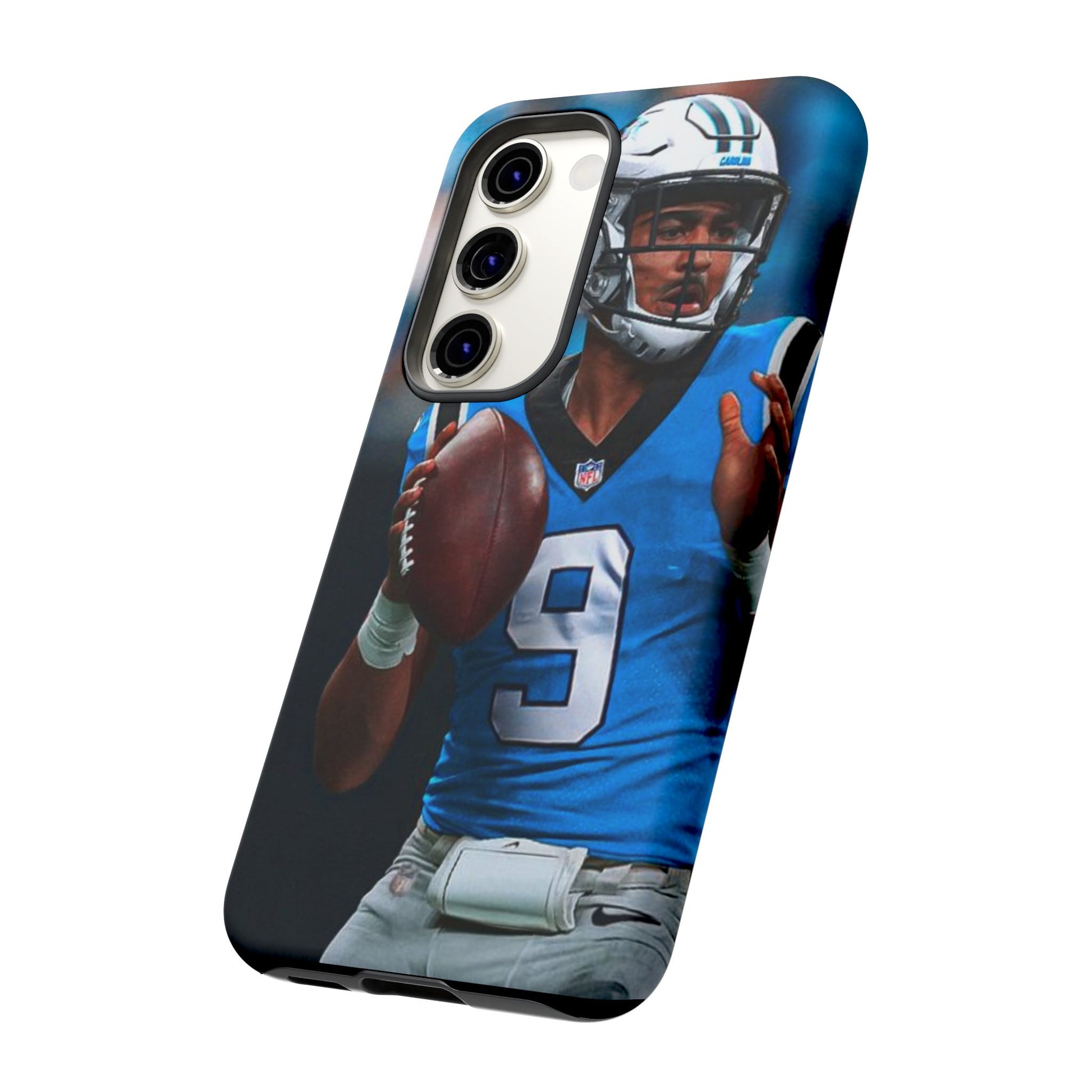 Carolina Panthers Bryce Young Football Tough Cases for iPhones, Samsung, and Pixel