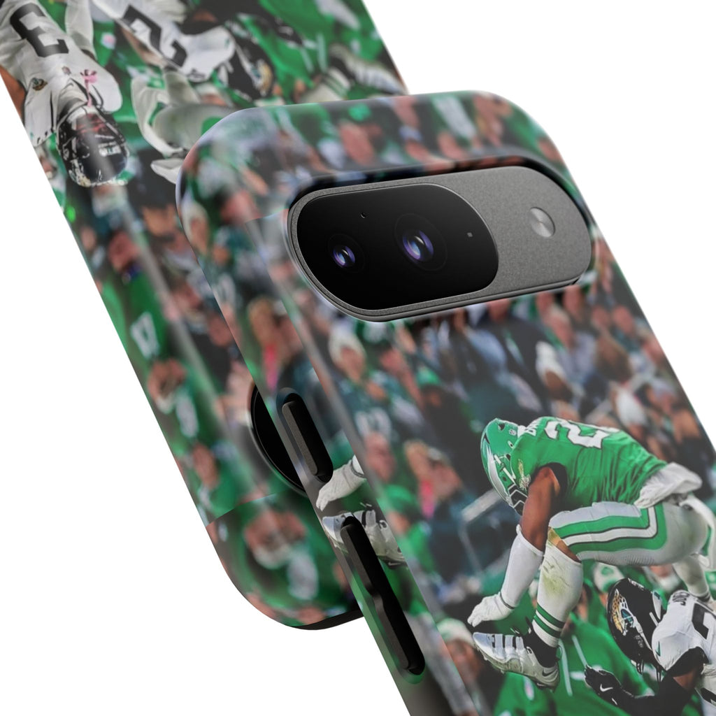 Saquon Barkley The Huddle Eagles Football Tough Cases for iPhones, Samsung, and Pixel