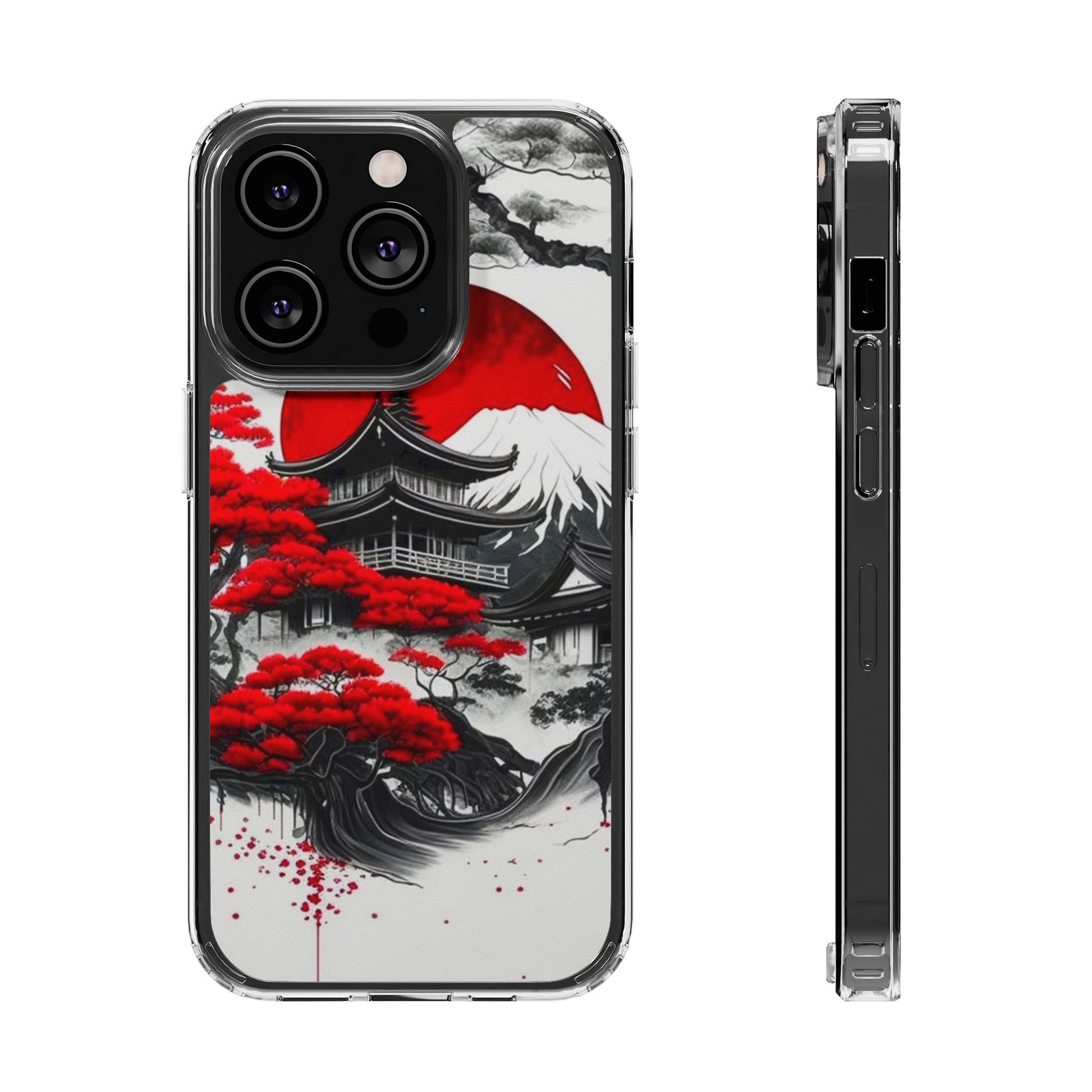 Phone Case, Japanese Landscape Theme, Iphone Samsung Clear Case, Protective