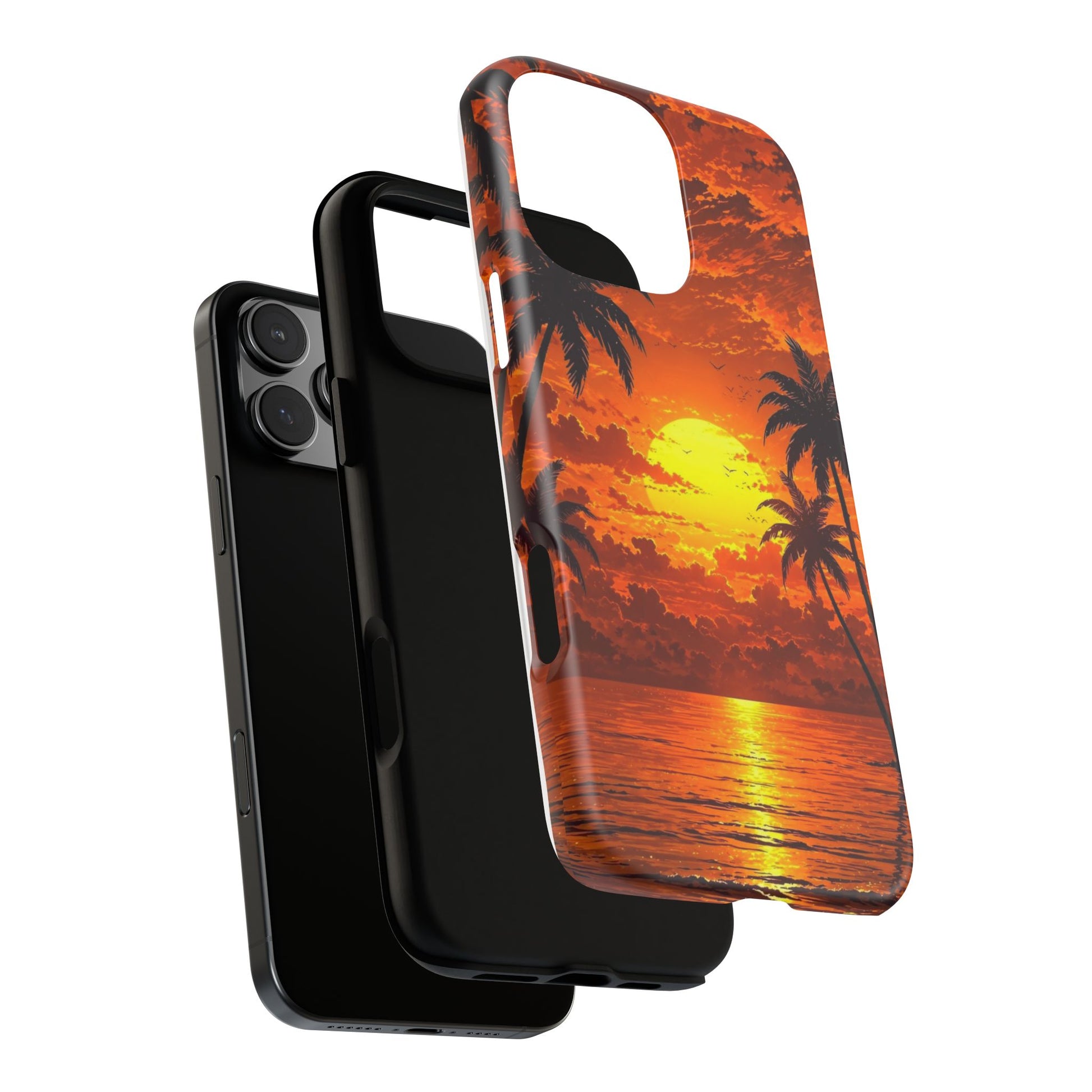 Beautiful Beach Sunset Tough Cases for iPhones, Samsung, and Pixel