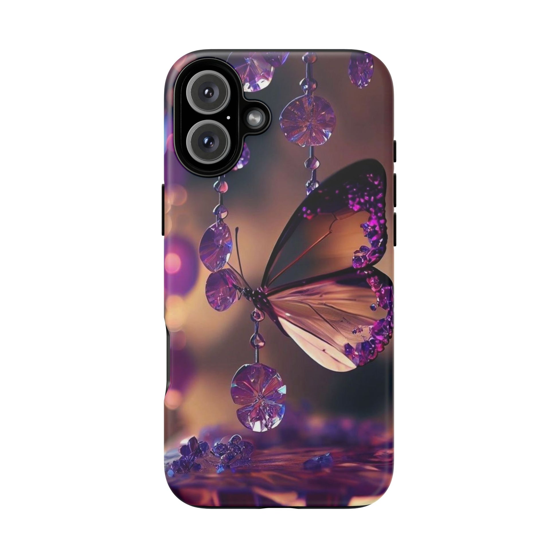 Purple Butterfly Tough Cases for iPhones, Samsung, and Pixel