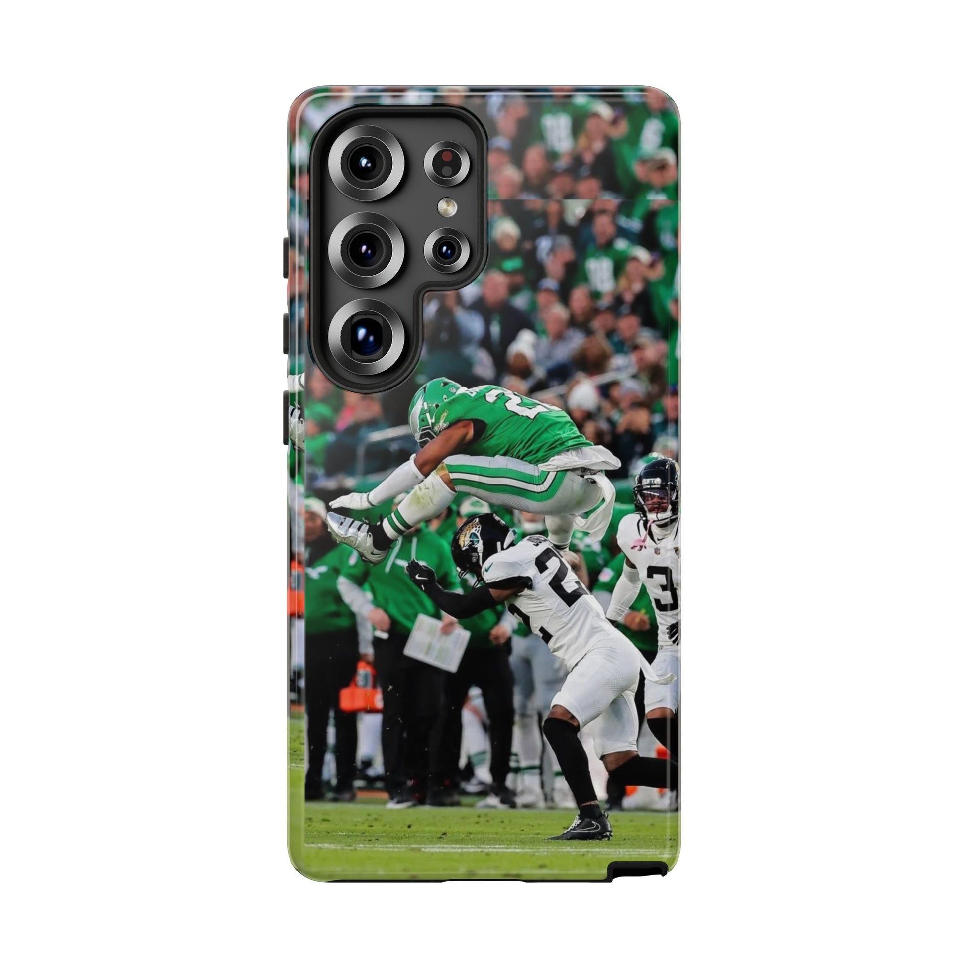 Saquon Barkley The Huddle Eagles Football Tough Cases for iPhones, Samsung, and Pixel