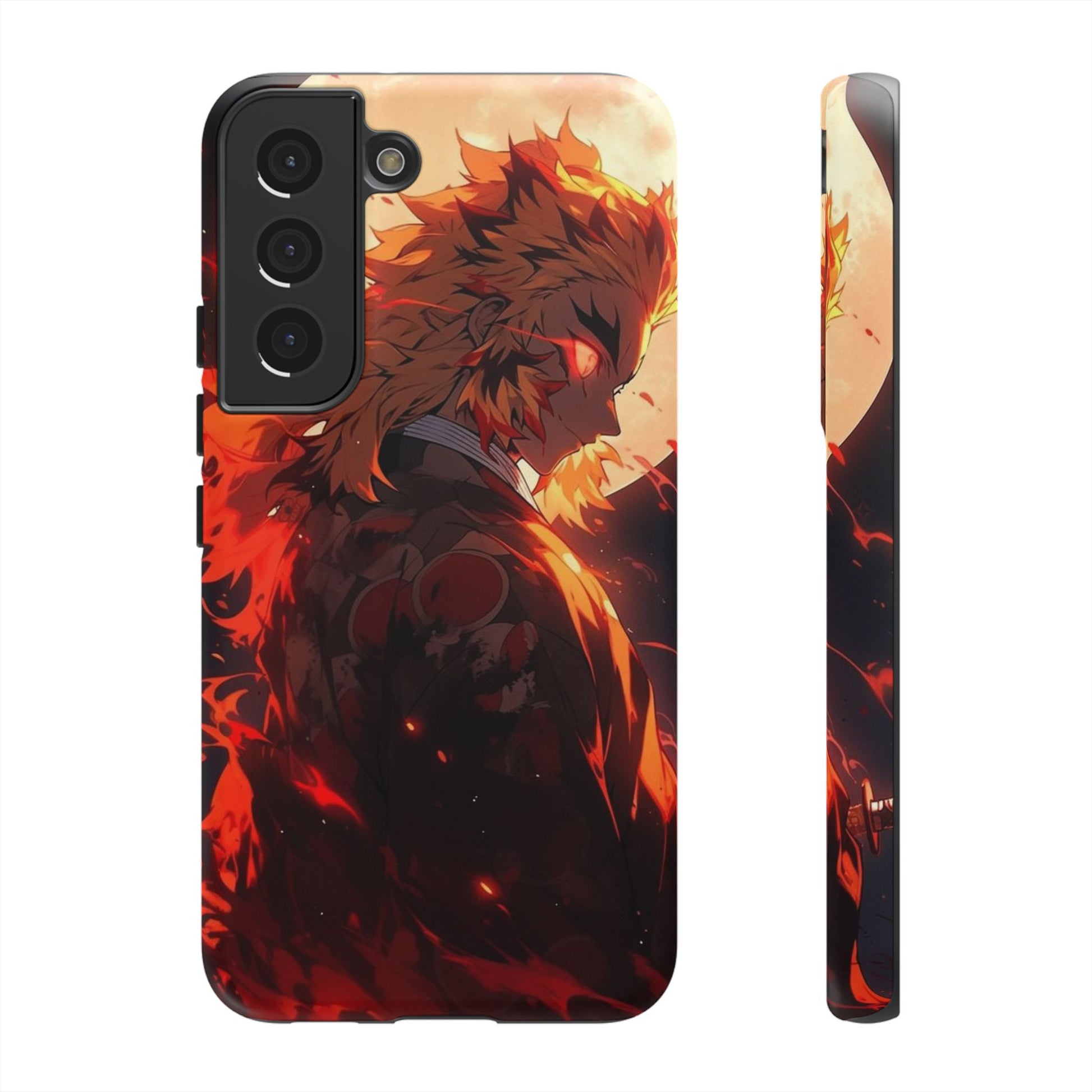 Demon Sl;ayer Rengoku Anime Phone Case, Tough Cases for iPhones, Samsung, and Pixel