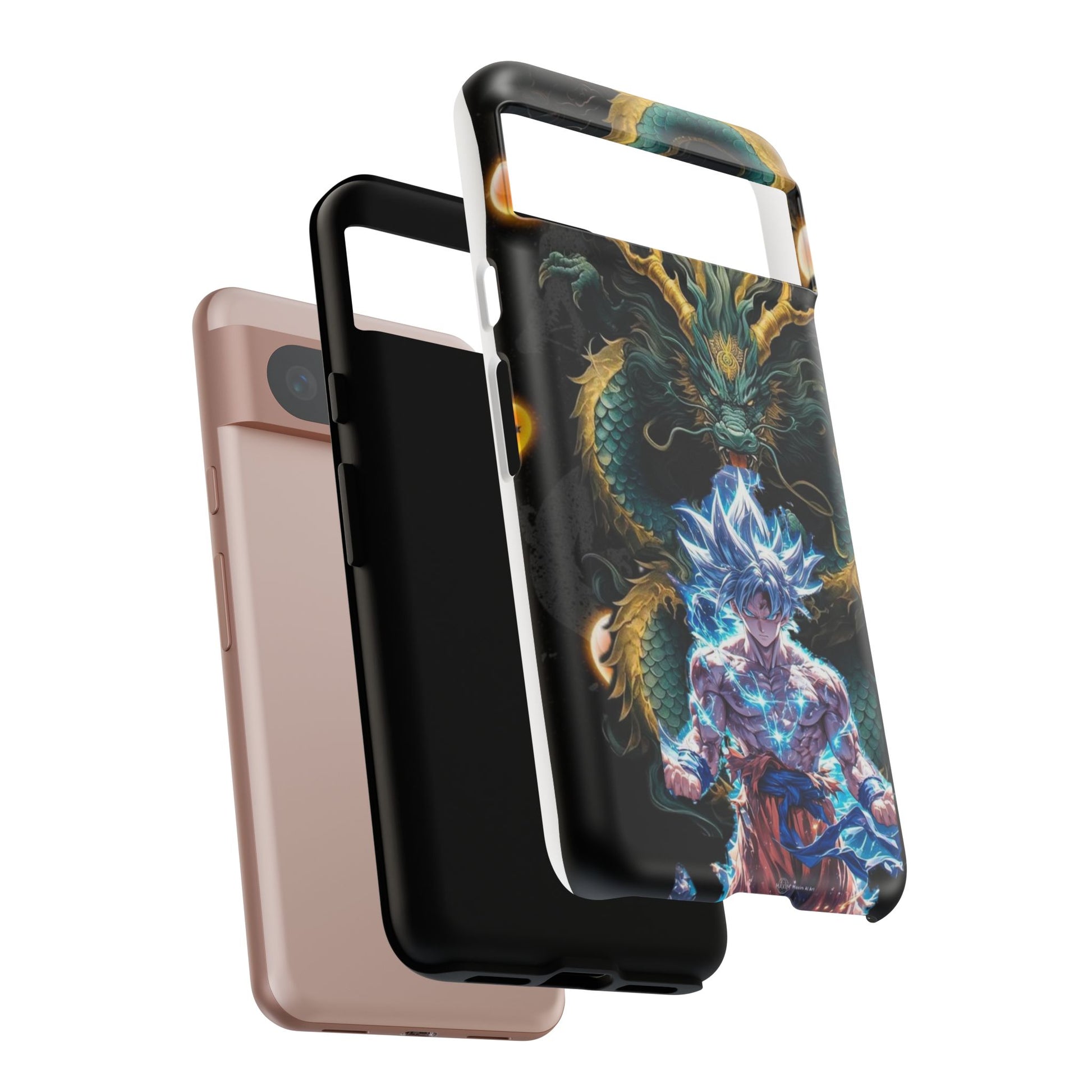 Anime Goku x Shenron Dragonball Z Tough Cases for iPhones, Samsung, and Pixel