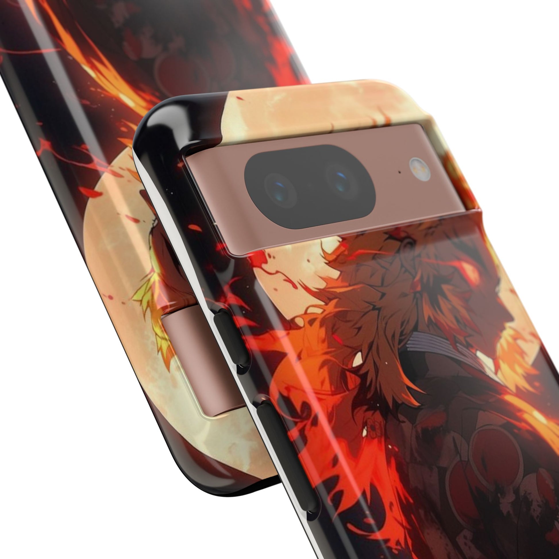 Demon Sl;ayer Rengoku Anime Phone Case, Tough Cases for iPhones, Samsung, and Pixel